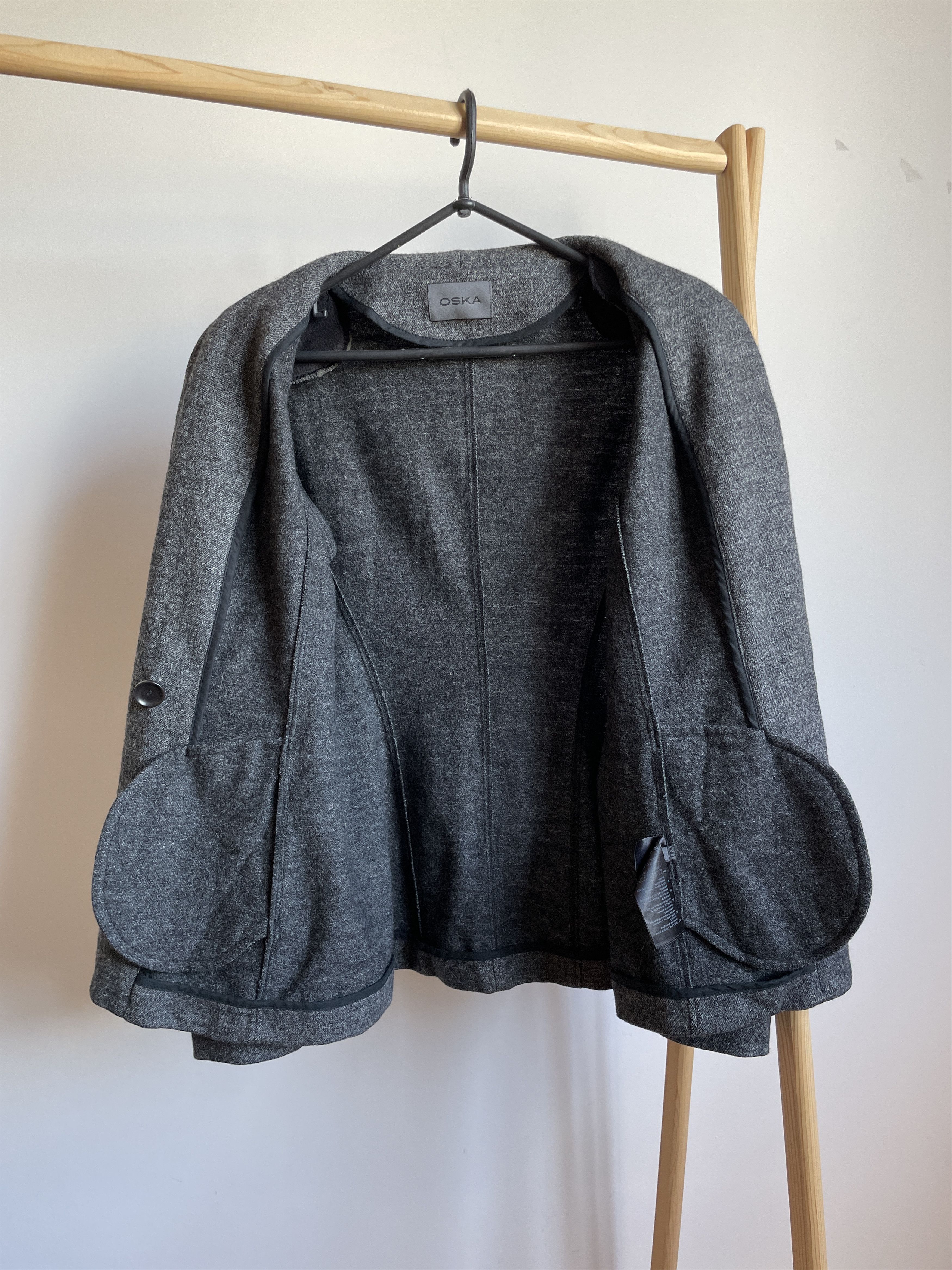 OSKA OSKA 510 Womens Shawl Collar Double Breasted Wool Blazer Size S / US 4 / IT 40 - 3 Thumbnail