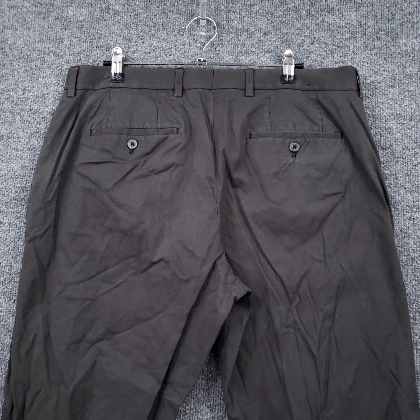 Express Express Pants Mens 34X32 Gray Producer Chino Mid Rise Straight Flat Front Size US 34 / EU 50 - 6 Thumbnail
