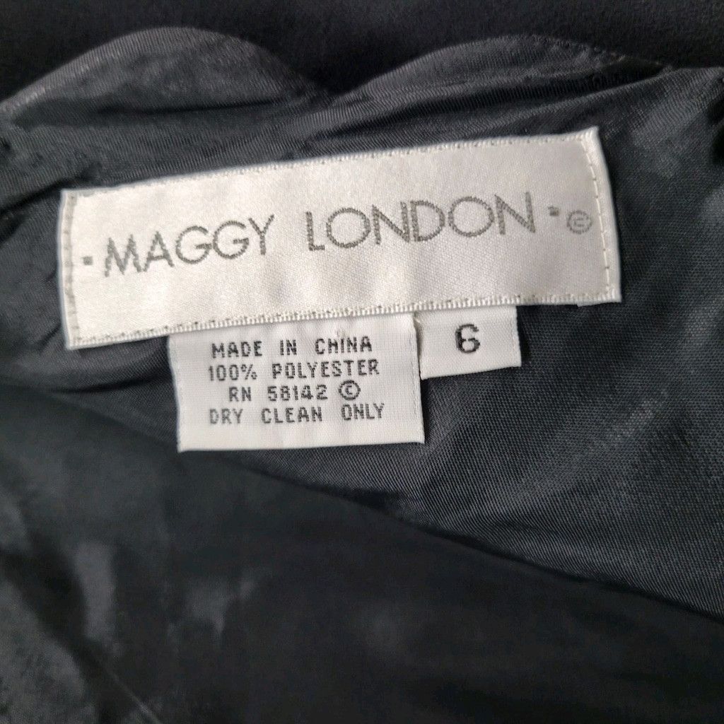 MAGGY LONDON Maggy London V-neck Front & Back Knee-length Dress Black Size M / US 6-8 / IT 42-44 - 10 Thumbnail