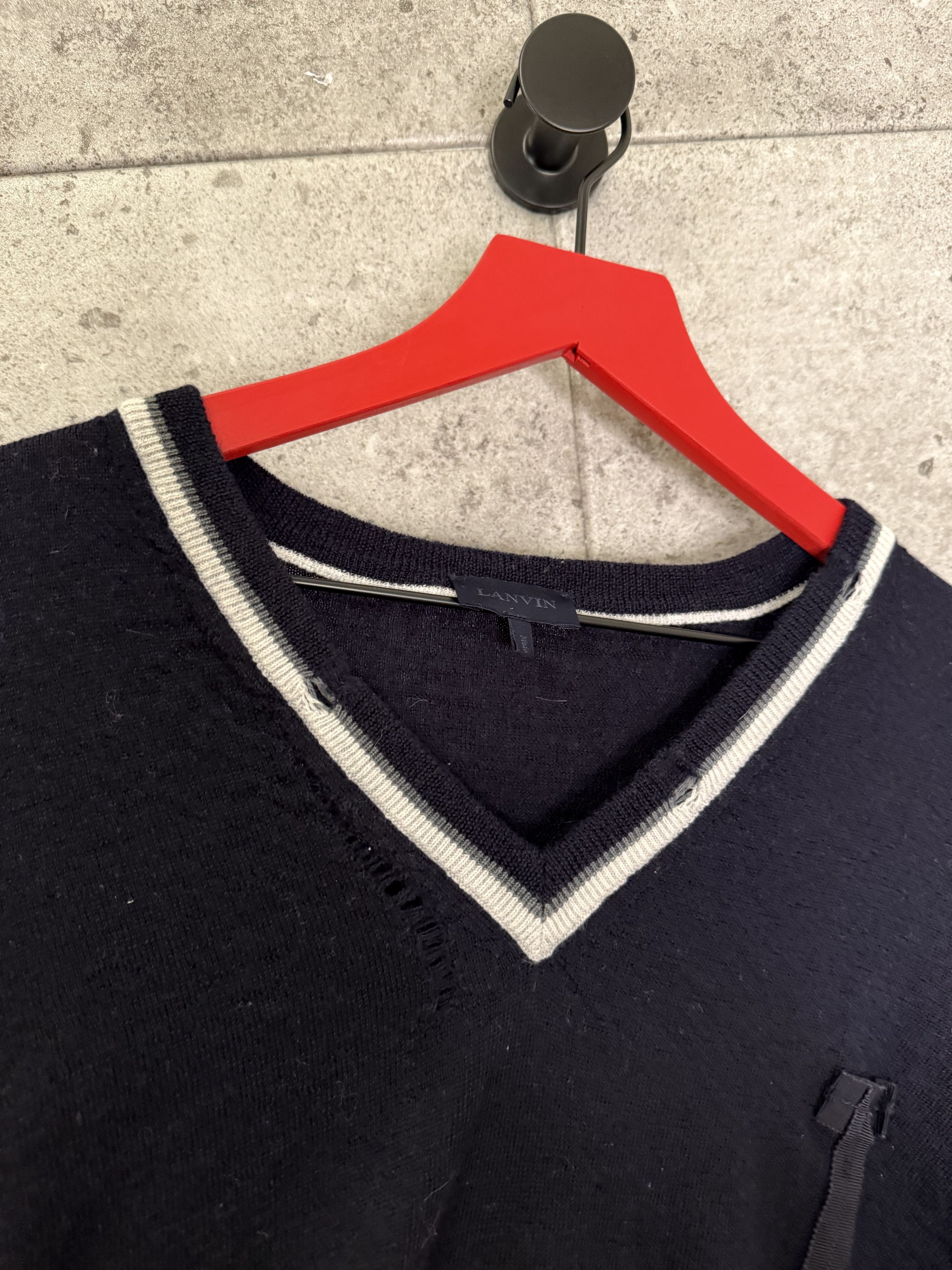 Lanvin Lanvin distressed wool sweater Size US XL / EU 56 / 4 - 3 Thumbnail