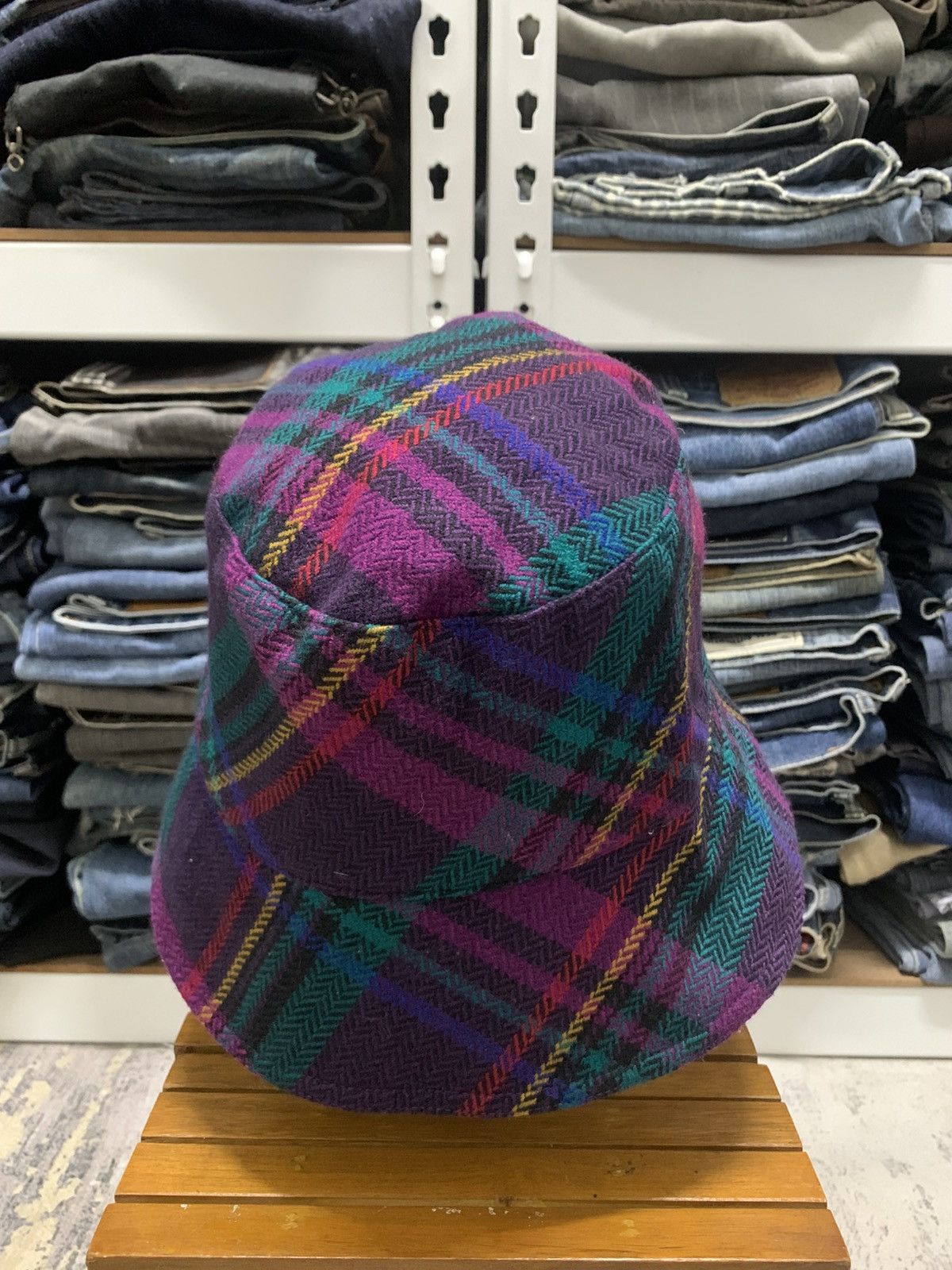 Japanese Brand Japanese Brand Multicolour Tartan Retro Bucket Hat Size ONE SIZE - 5 Thumbnail