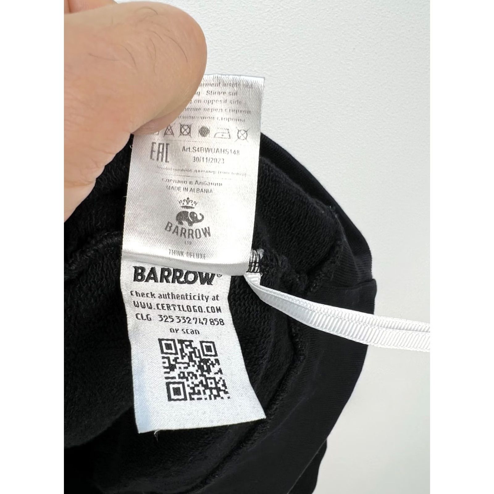 Barrow BARROW Oversized Hoodie Black Cotton Size S Teddy Bear Graphic Unisex Adults Hoodie Pullover Men Women Girls Boys Size US S / EU 44-46 / 1 - 8 Thumbnail