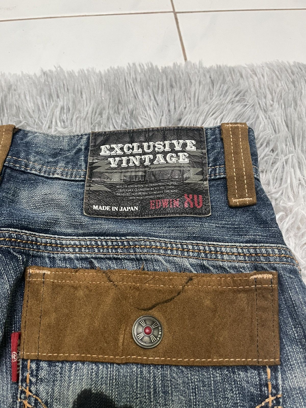 Edwin VINTAGE EDWIN EXCLUSIVE VINTAGE DISTRESSED JEANS RARE Size US 34 / EU 50 - 19 Thumbnail