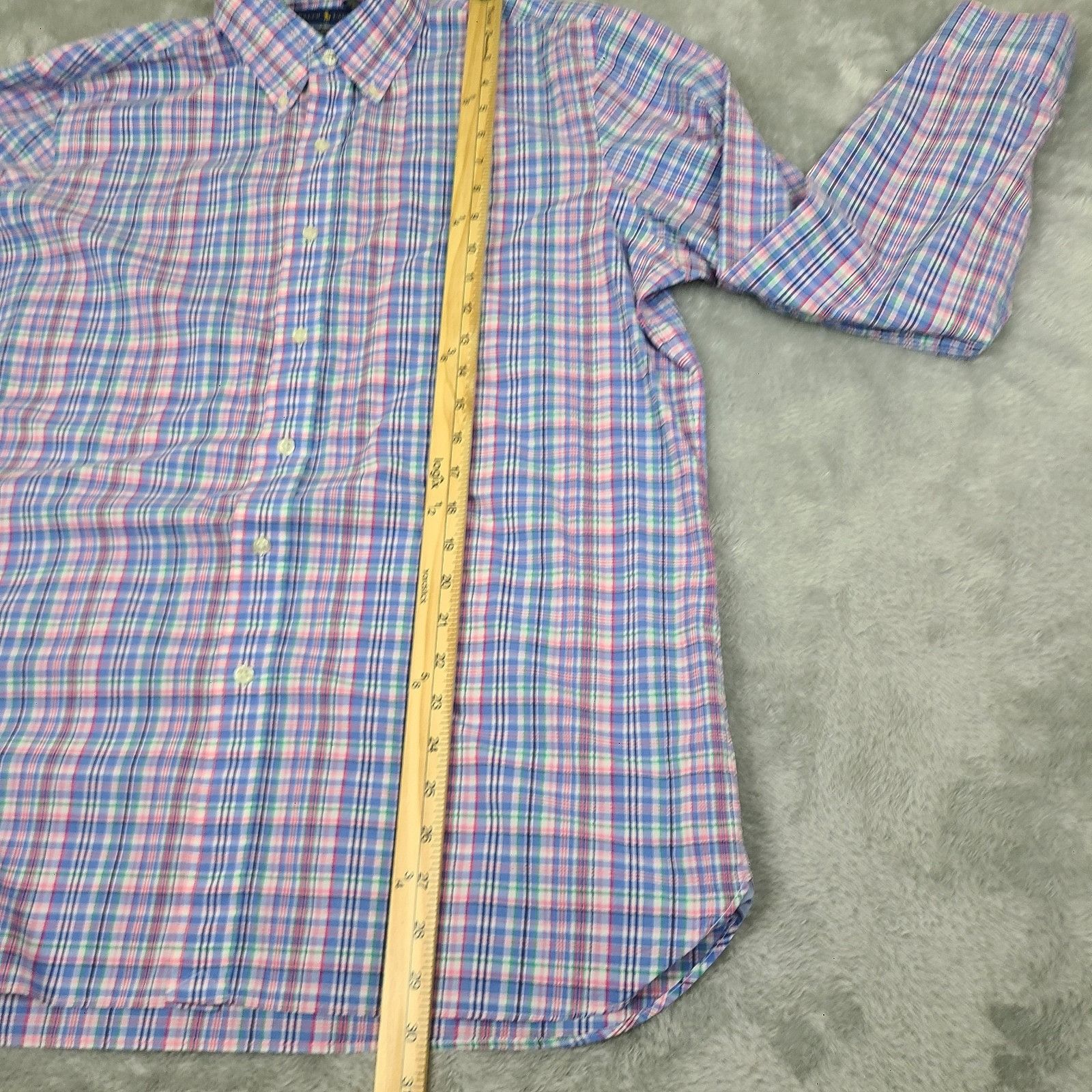 Ralph Lauren Ralph Lauren Mens Size Large Multi-Color Plaid Stretch Butto Size US L / EU 52-54 / 3 - 5 Thumbnail