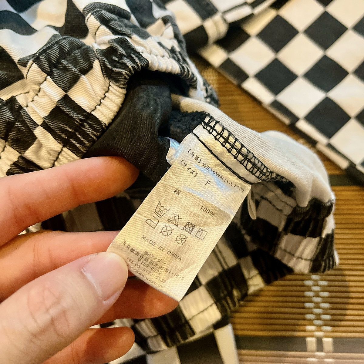 Japanese Brand × Vintage VTG White Checkerboard Pants With Flared Legs Size US 34 / EU 50 - 8 Thumbnail