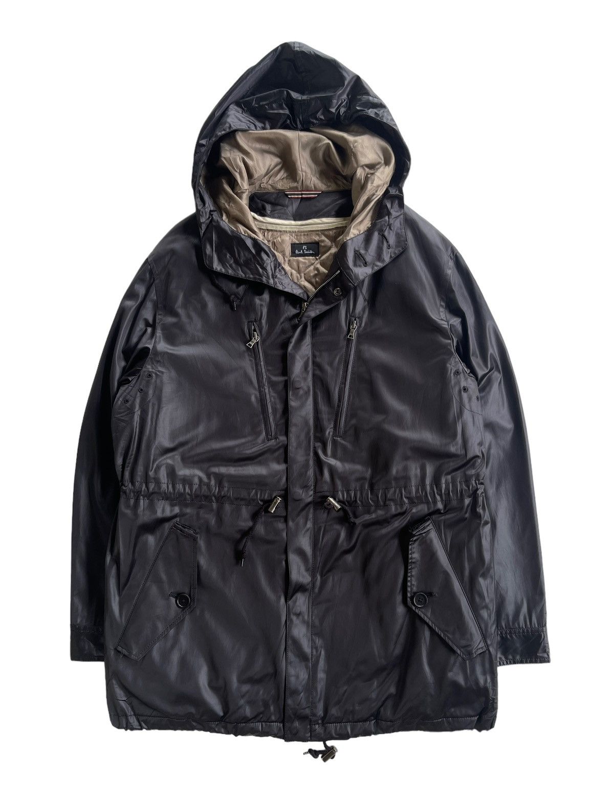 Paul Smith Paul Smith Solid Black Lined Hoodie Parkas Size US L / EU 52-54 / 3 - 2 Thumbnail