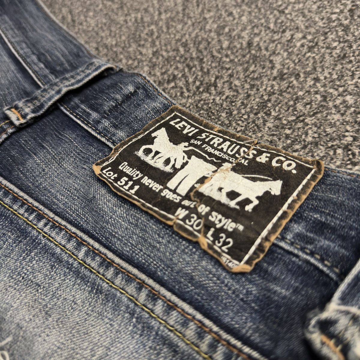 Beauty Beast Levis 511 Slim Cut Distressed Denim Size US 30 / EU 46 - 8 Thumbnail