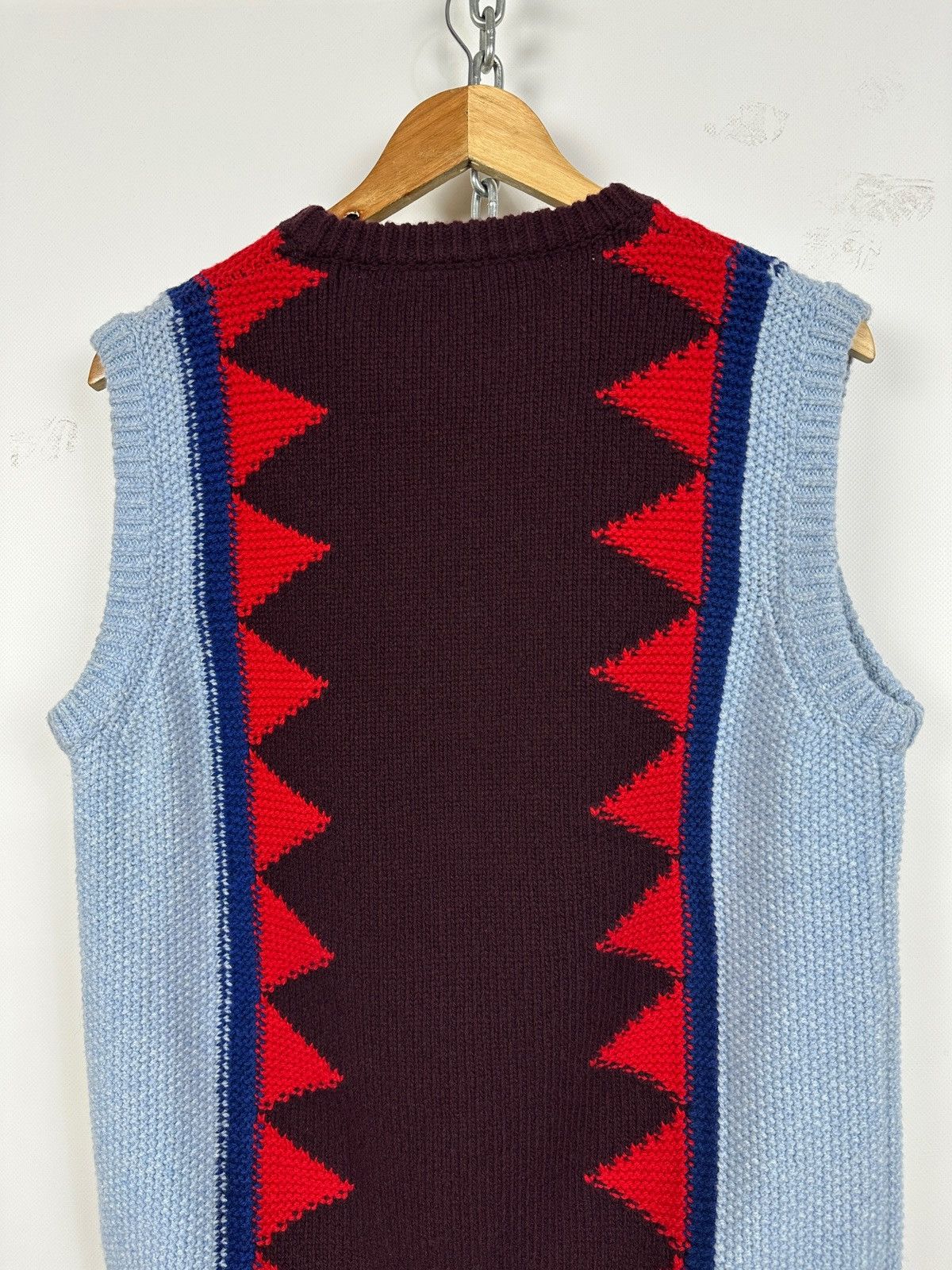 Dsquared2 Dsquared2 Geometric Wool Knit Sweater Sleeveless Vest Size US S / EU 44-46 / 1 - 11 Thumbnail