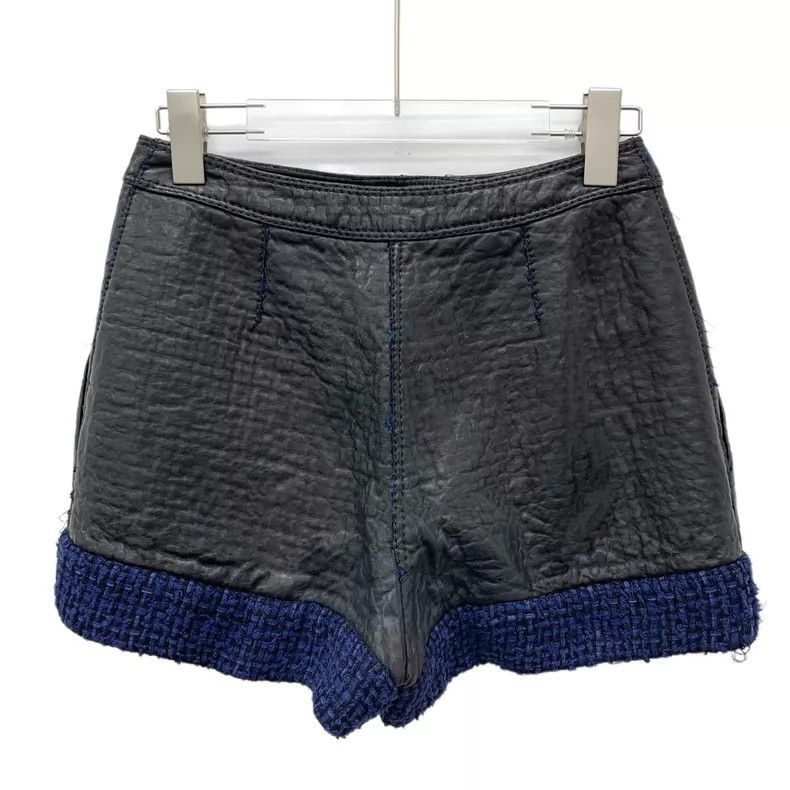 Chanel Chanel Black sheepskin stitching woven tweed casual shorts Size 42" / US 20 - 2 Thumbnail