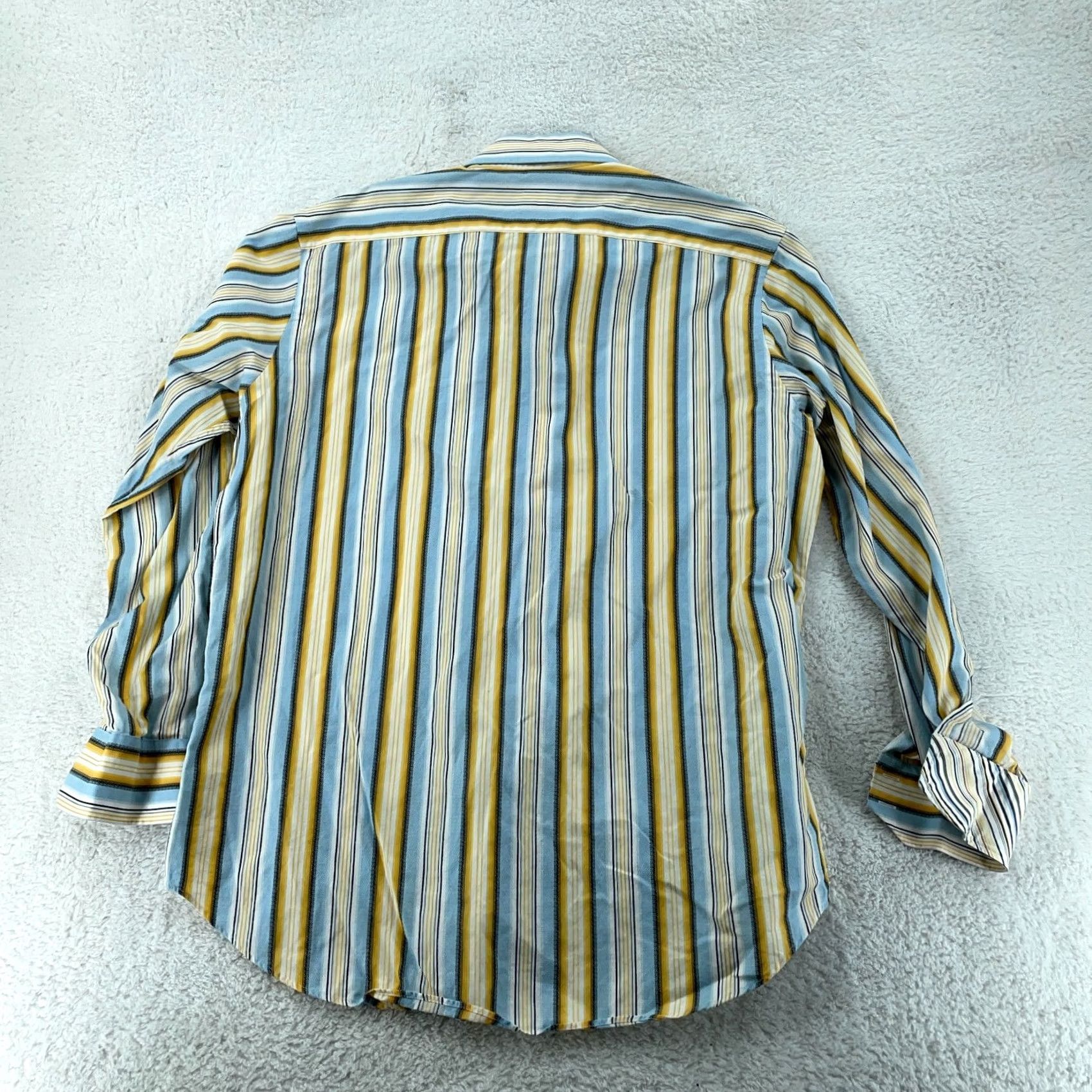 Vintage VINTAGE Thomas Dean Shirt Mens XL Multi Striped Flip Cuff Regular Fit Collared Button Up Size US XL / EU 56 / 4 - 5 Thumbnail