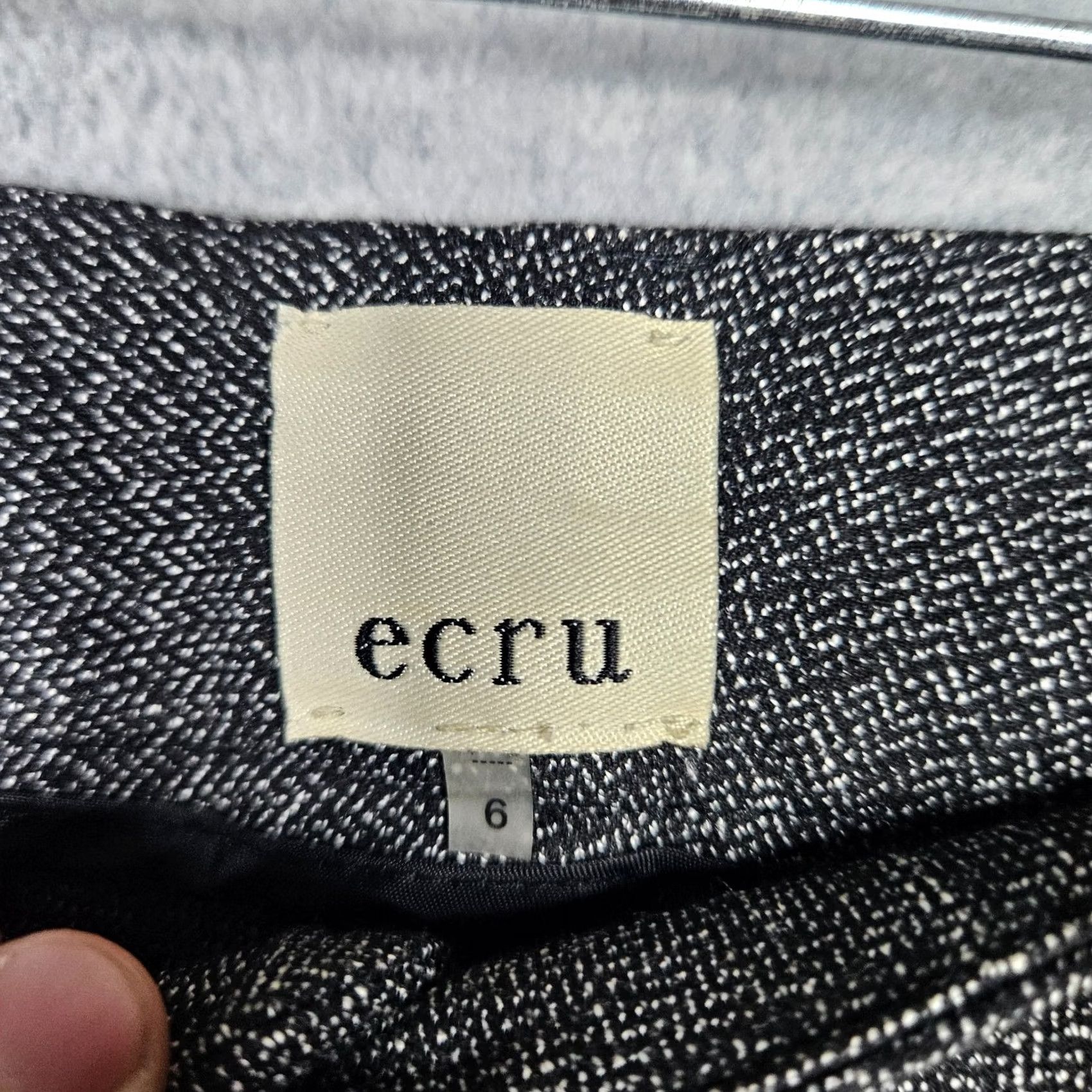 Vintage ECRU Women's Mid-Rise Costello Trouser black/white Size 6 Size 28" / US 6 / IT 42 - 3 Thumbnail
