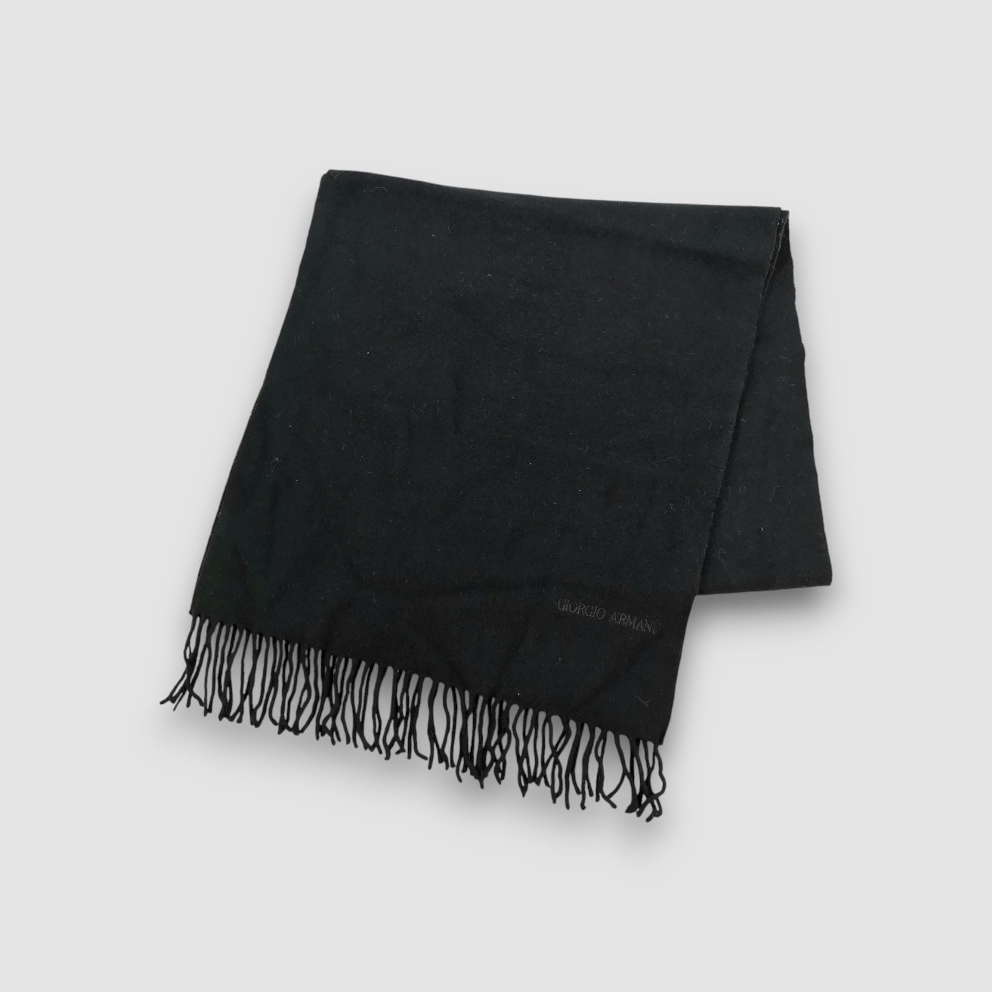 Giorgio Armani Vintage Giorgio Armani Scarf Wool Cashmere Muffler Scarves Size ONE SIZE - 3 Thumbnail