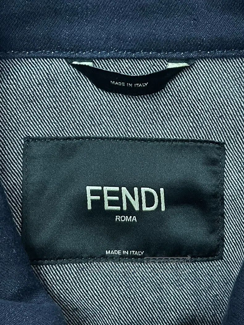 Fendi Fendi Dark Blue Letter Embroidered Denim Jacket Size US S / EU 44-46 / 1 - 4 Thumbnail