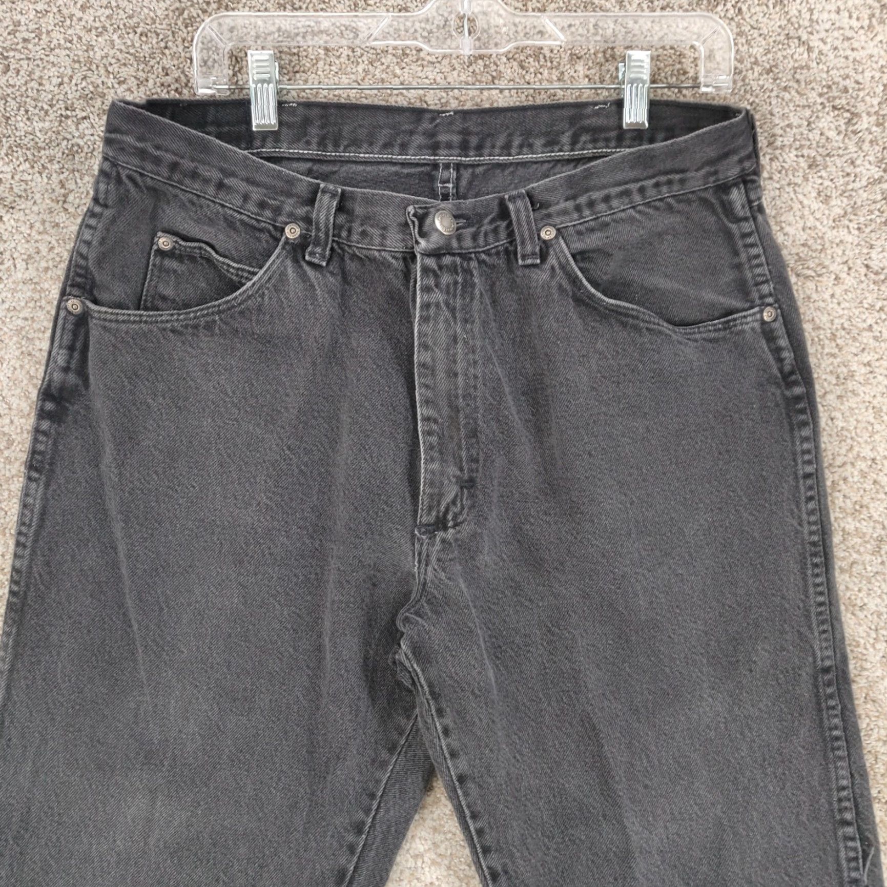Wrangler VINTAGE Wrangler Jeans Mens 36x30 Black Denim USA Cowboy Cut 5-Pocket Regular Slimming Size US 36 / EU 52 - 2 Thumbnail