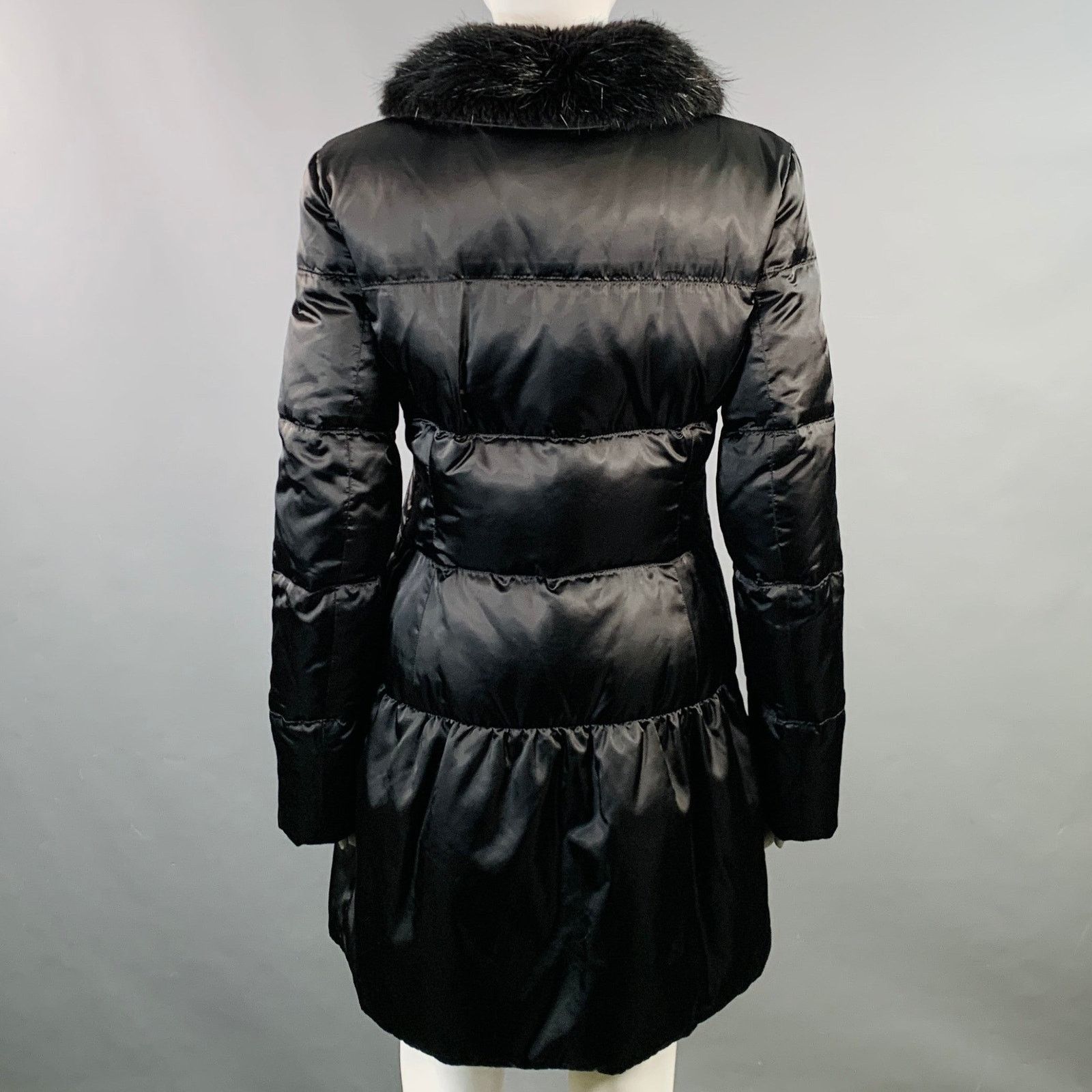 Prada PRADA Size 6 Polyamide Quilted Fur Collar Button Down Coat Size M / US 6-8 / IT 42-44 - 4 Thumbnail