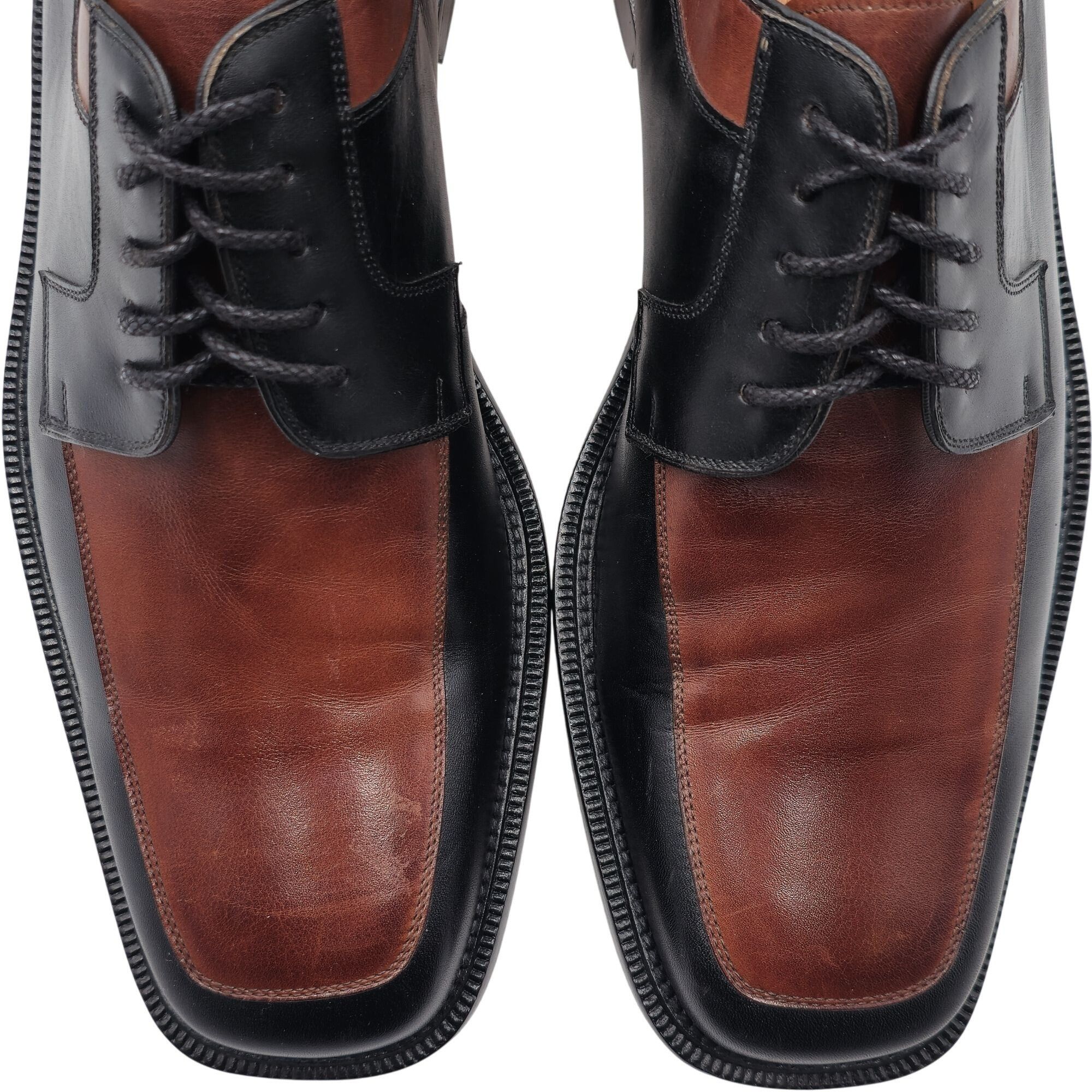 E.T. Wright E.T. Wright Mens 11.5 Black Brown Leather Dress Shoes Master Size US 11.5 / EU 44-45 - 10 Thumbnail