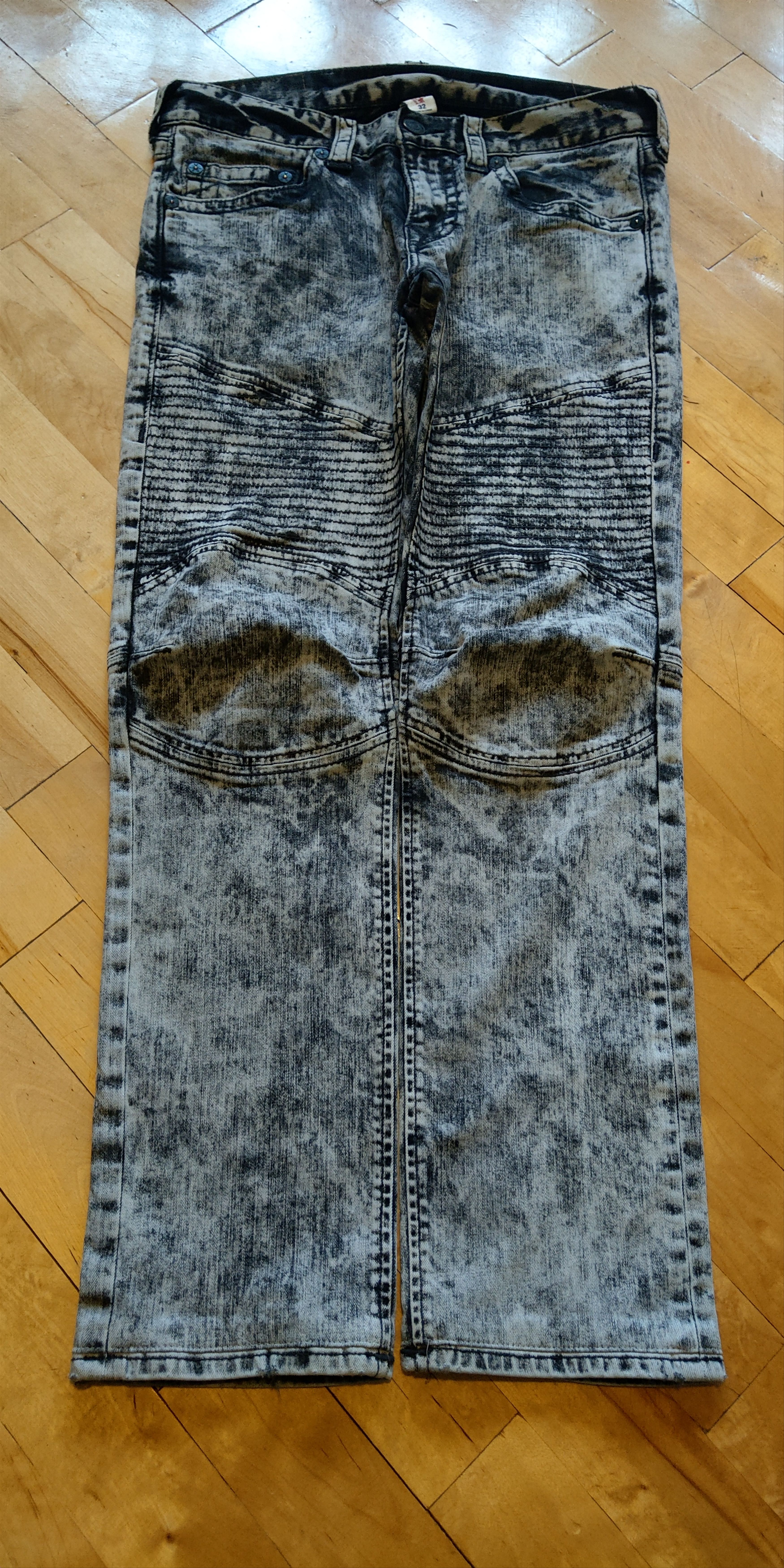True Religion Rare 'Slim Moto' Pants True Religion Denim Goth alt Rage Neo Size US 32 / EU 48 - 16 Thumbnail
