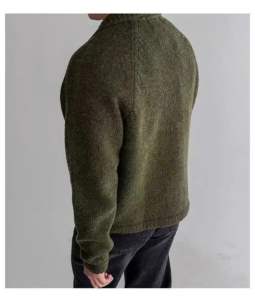 Japanese Brand Vintage Green Casual Knit Sweater Lapel Jacket Coat Size US M / EU 48-50 / 2 - 4 Thumbnail