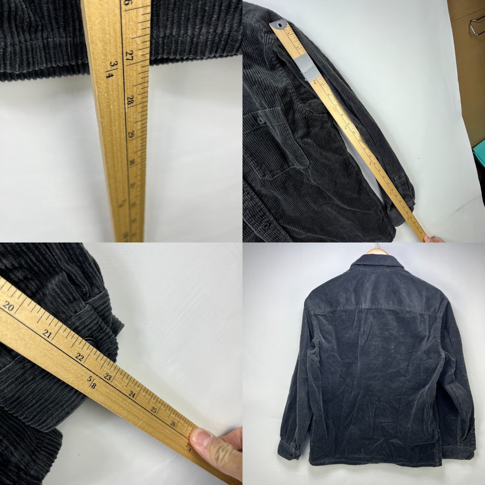 Uniqlo VINTAGE Uniqlo Corduroy Button-Up Shirt XS Dark Gray Long Sleeve Mens Size US XS / EU 42 / 0 - 8 Thumbnail