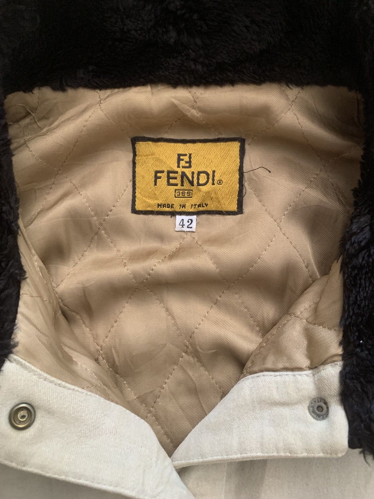 Fendi × Fragment Design ⚡️RARE⚡️Vintage 70s Fendi Varsity Bomber jacket Letterman Size US L / EU 52-54 / 3 - 13 Thumbnail