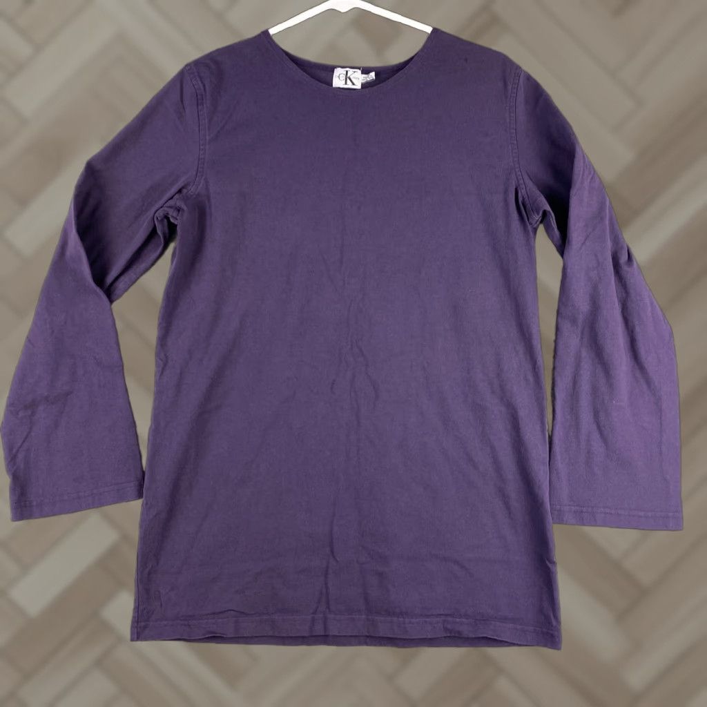 Calvin Klein Calvin Klein Women Blouse Top Long Sleeve Purple Size M Tunic Long Sleeve Wide Size M / US 6-8 / IT 42-44 - 1 Thumbnail
