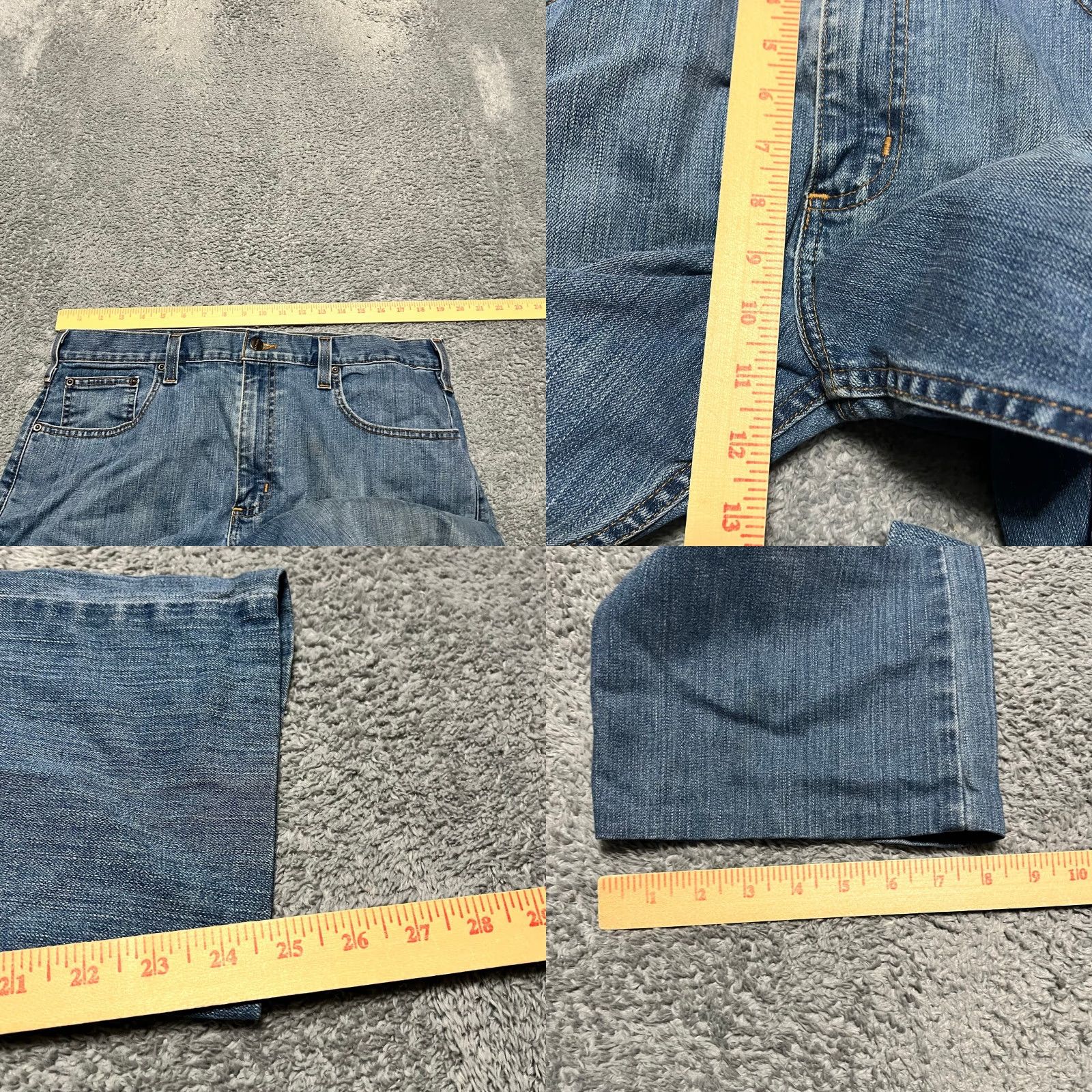 Carhartt Carhartt Jeans Mens 36 Short Blue Denim Relaxed Hemmed 25 Inseam Straight Mens Blue Jeans Size US 36 / EU 52 - 8 Thumbnail