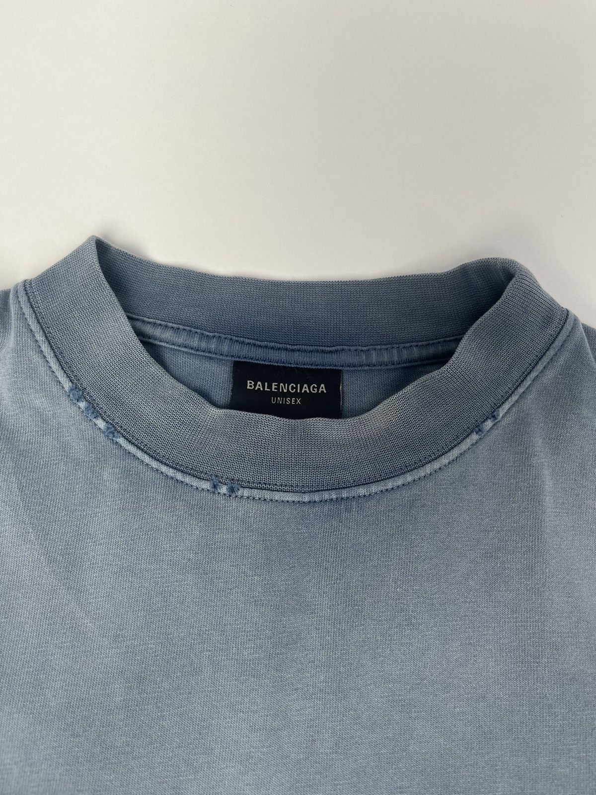 Balenciaga SS24 Paris Moon T-Shirt Oversized in blue vintage jersey Size US S / EU 44-46 / 1 - 3 Thumbnail