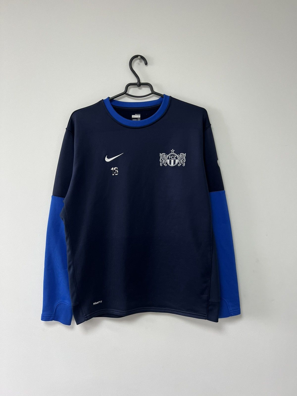 Nike Fc Zurich 2009/2010 Player Issues Sweatshirt Nike Blue sz L Size US L / EU 52-54 / 3 - 3 Thumbnail