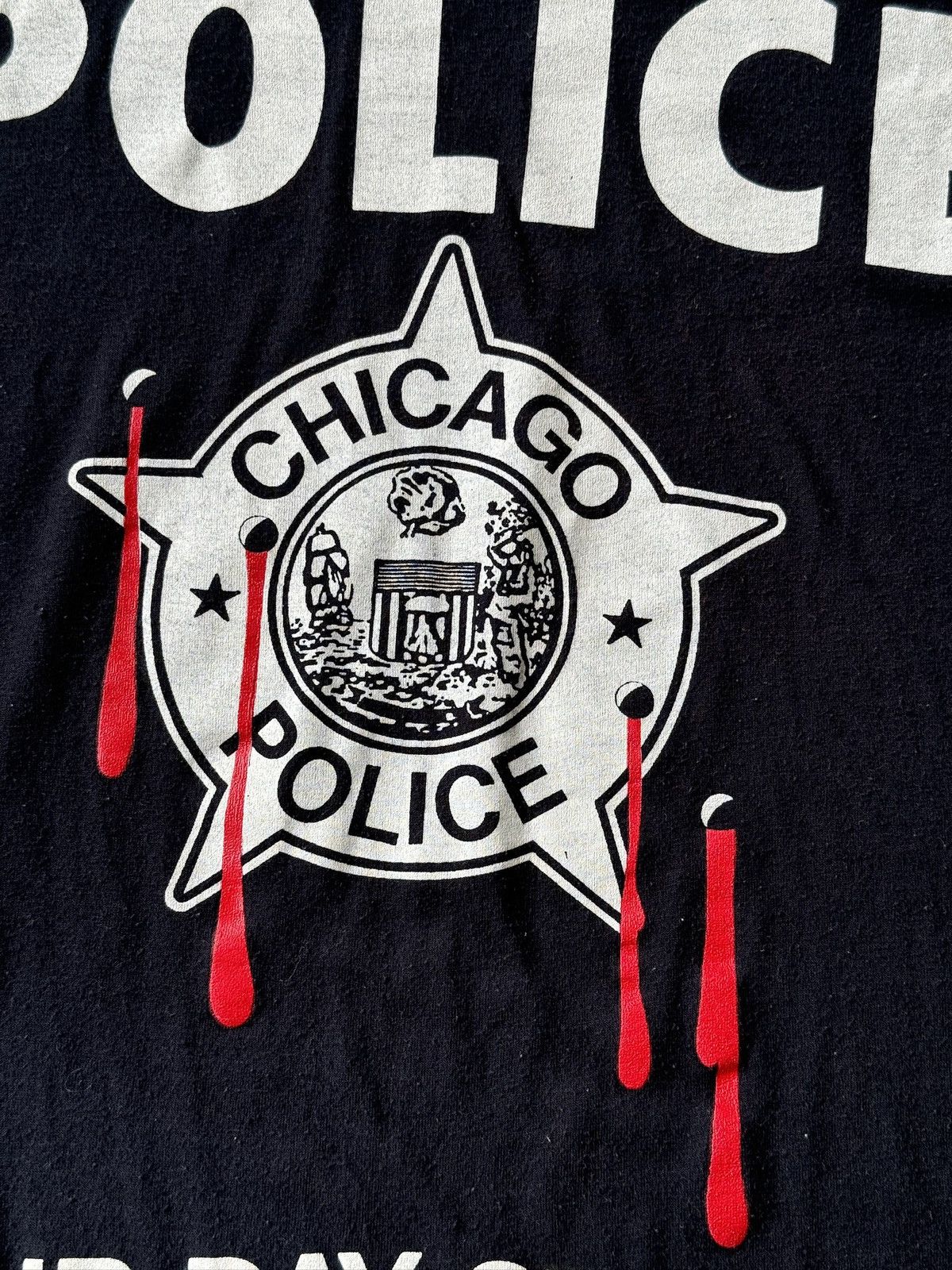 Vintage *RARE* 1991 90s VINTAGE CHICAGO POLICE GUN BLOOD Size US XL / EU 56 / 4 - 3 Thumbnail