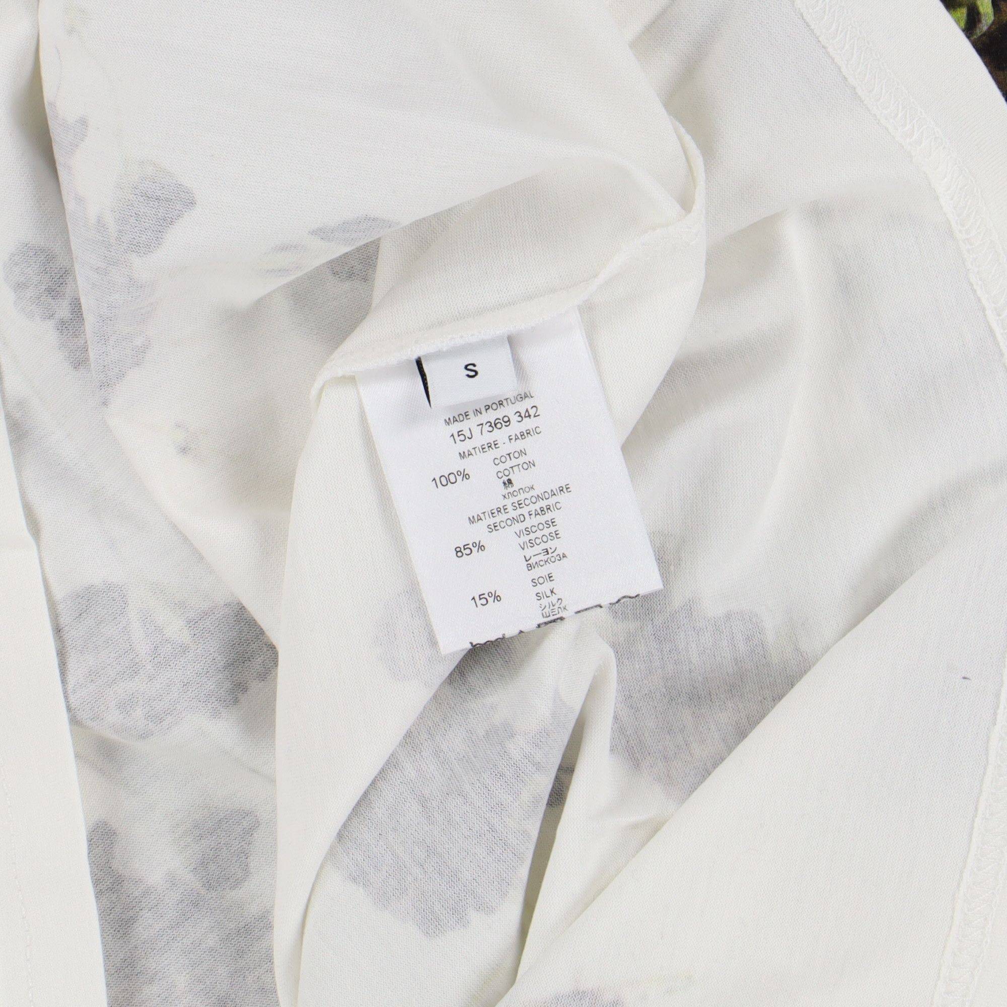 Givenchy White Baby's Breath Banded Shoulders Oversized T-Shirt Size US S / EU 44-46 / 1 - 5 Thumbnail