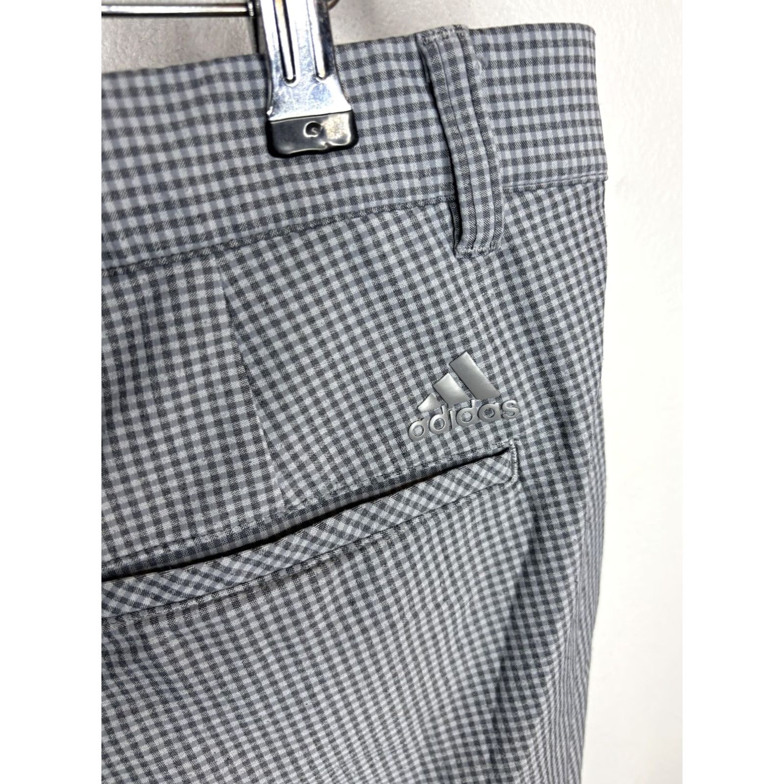 Adidas Adidas Shorts Mens 38 Gray Plaid Lightweight Golf Performance Classic Pockets Size US 38 / EU 54 - 5 Thumbnail