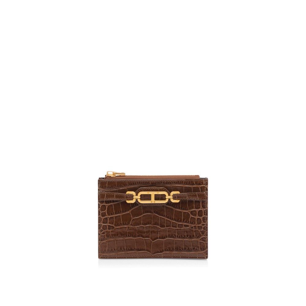 Tom Ford o1loc1c0425 S0476 Size: OS /Leather Zipped Card Holder Brown Size ONE SIZE - 1 Thumbnail