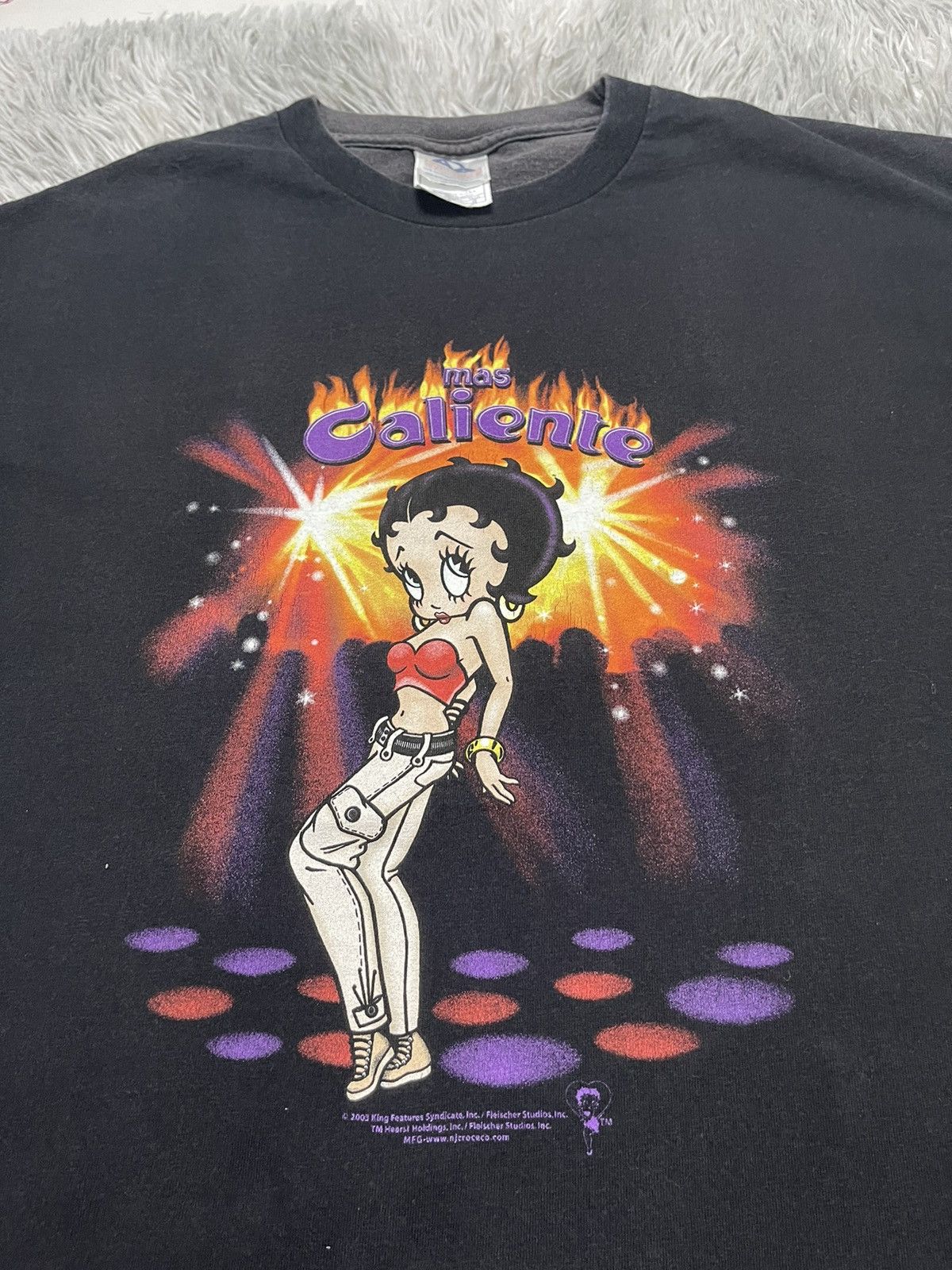 Anime × Vintage VINTAGE 2003 BETTY BOOP MAS CALIENTE TSHIRT FADED Size US L / EU 52-54 / 3 - 6 Thumbnail