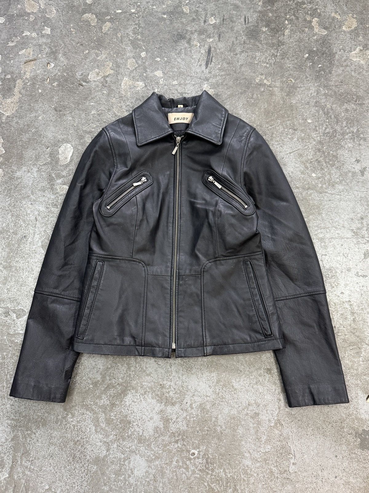 Japanese Brand Vintage Real Leather Avant Garde y2k Jacket Size S / US 4 / IT 40 - 4 Thumbnail