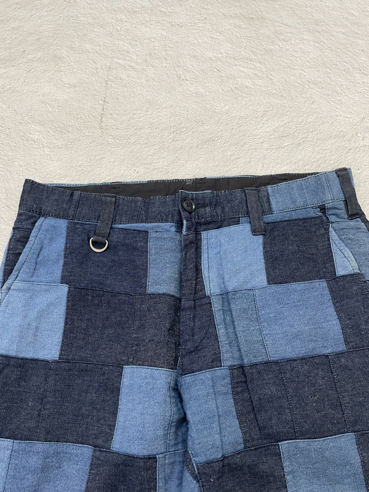 If Six Was Nine 2000s Patchwork Denim Pants Blue Mixed Panel Y2K hysteric Size US 31 - 3 Thumbnail