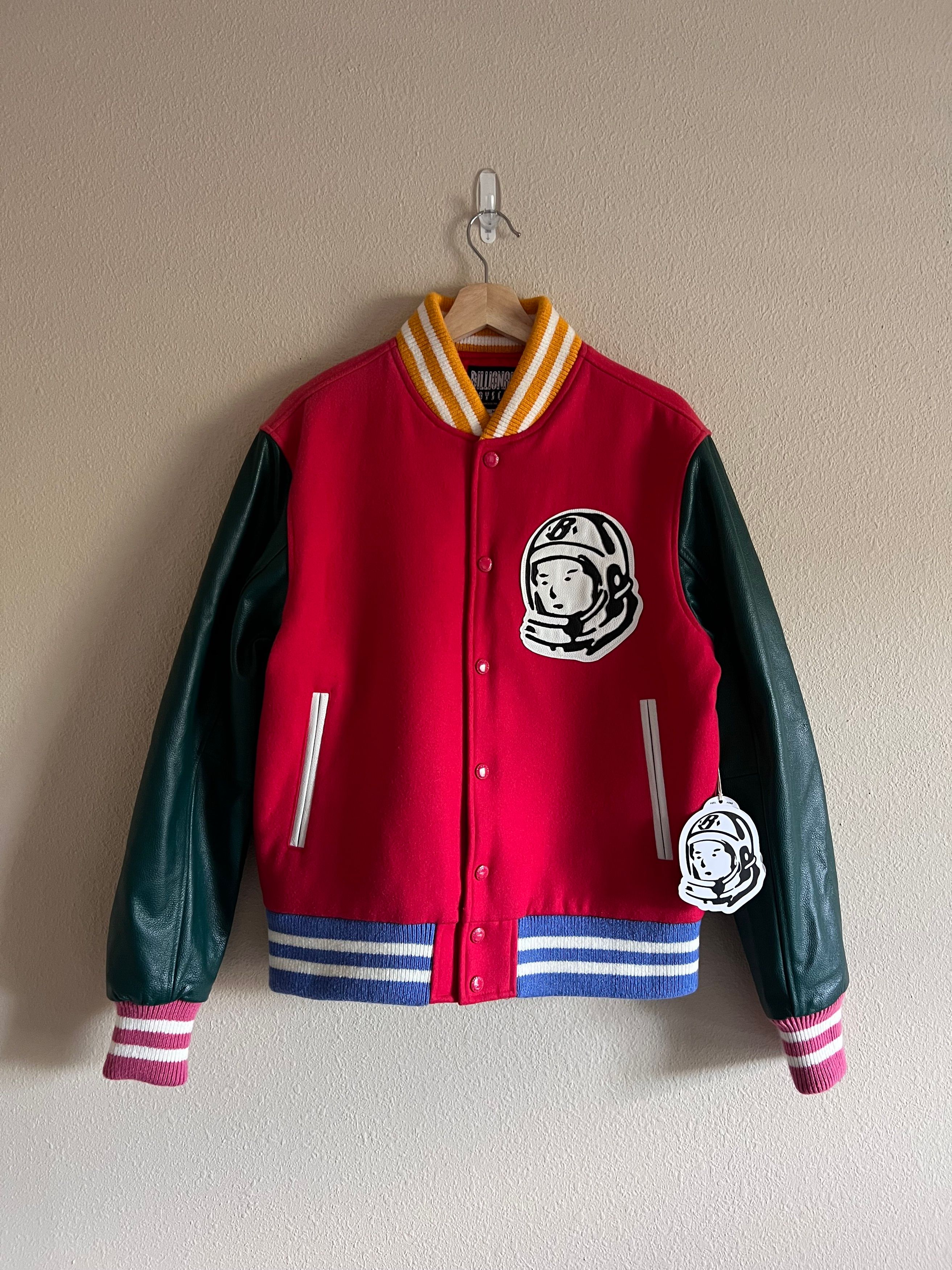 Pre-owned Billionaire Boys Club Bb Letterman Jacket In Red
