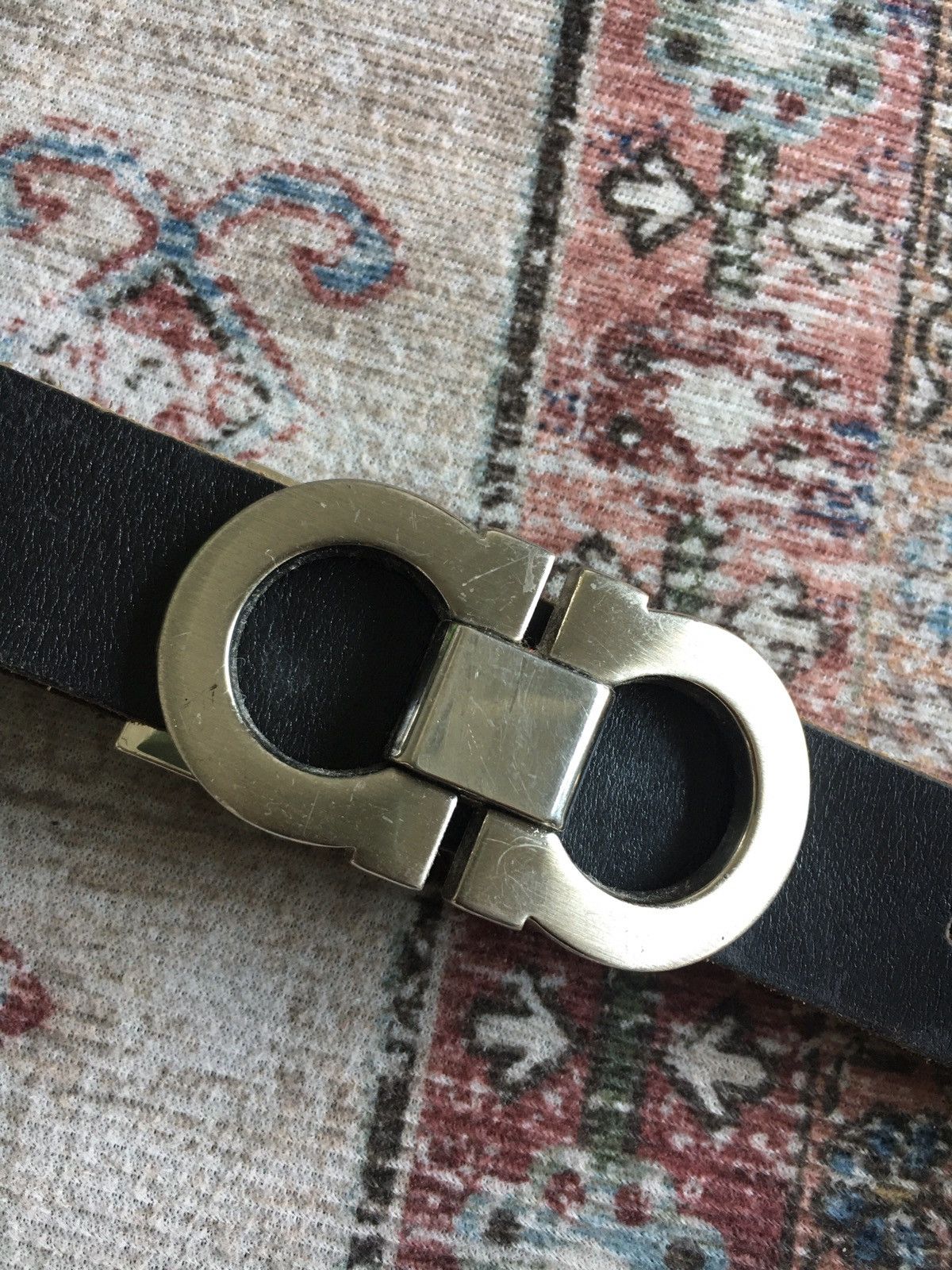 If Six Was Nine × Japanese Brand × Le Grande Bleu (L.G.B.) Black leather belt Size ONE SIZE - 3 Thumbnail