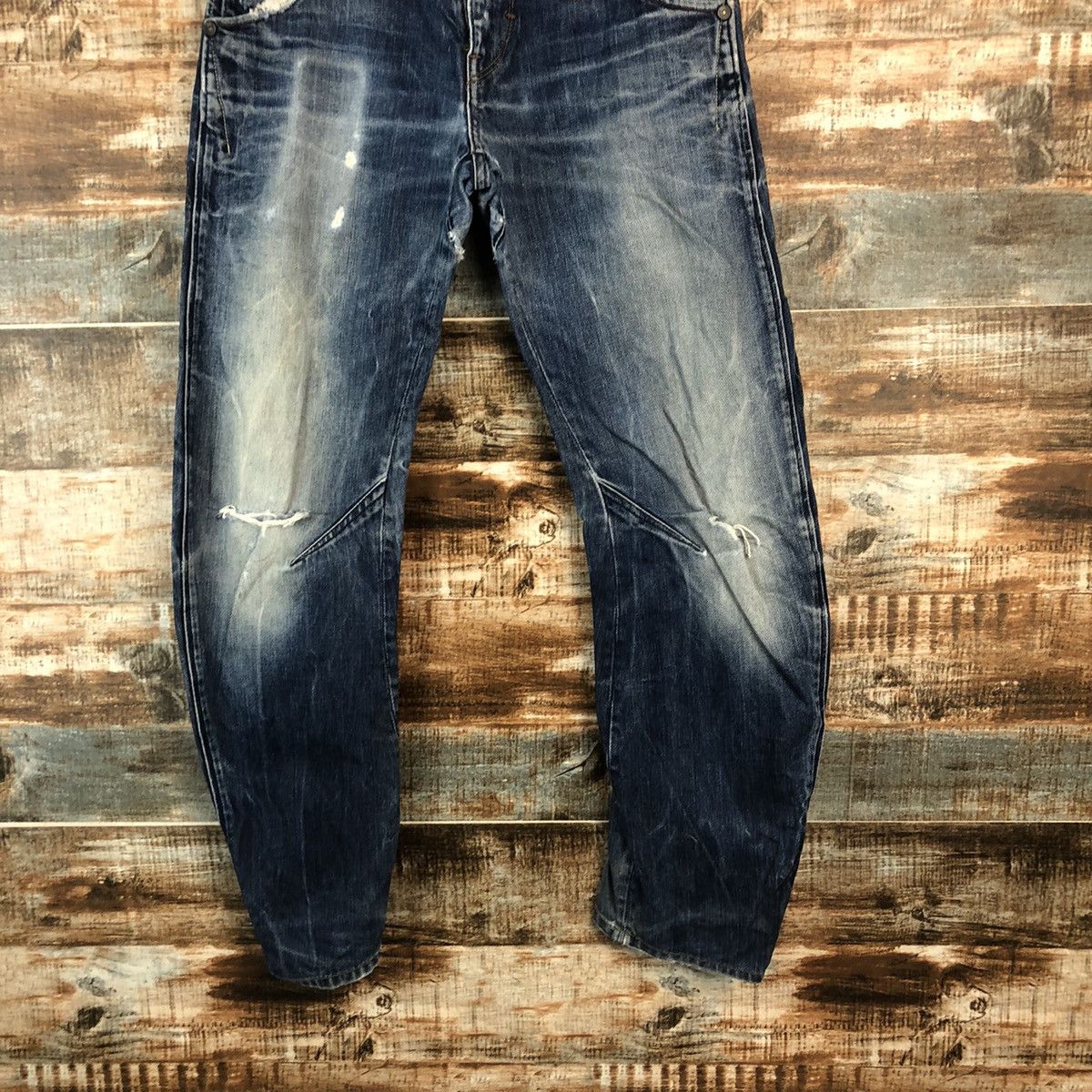 G-Star G Star Blue faded ripped Distressed Denim Pants #A2077 Size US 28 / EU 44 - 3 Thumbnail