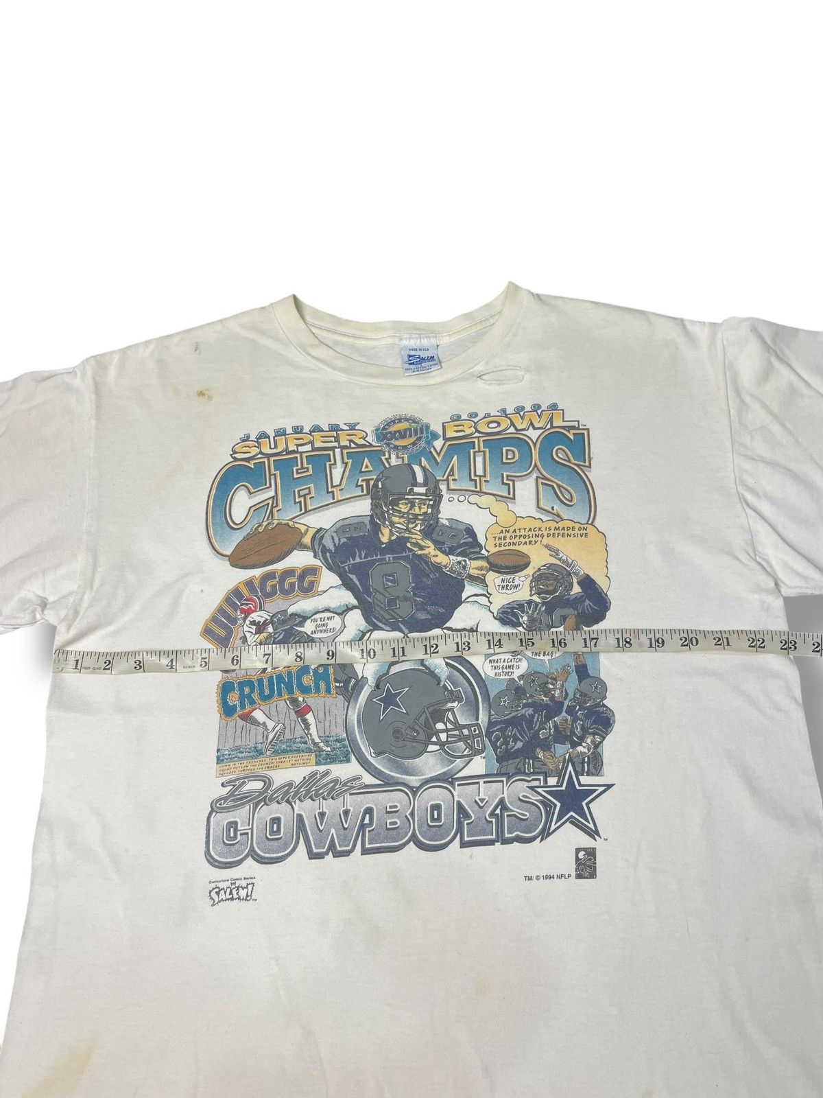 NFL × Salem Sportswear × Vintage Vintage Dallas Cowboys Comic Shirt Size US L / EU 52-54 / 3 - 5 Thumbnail