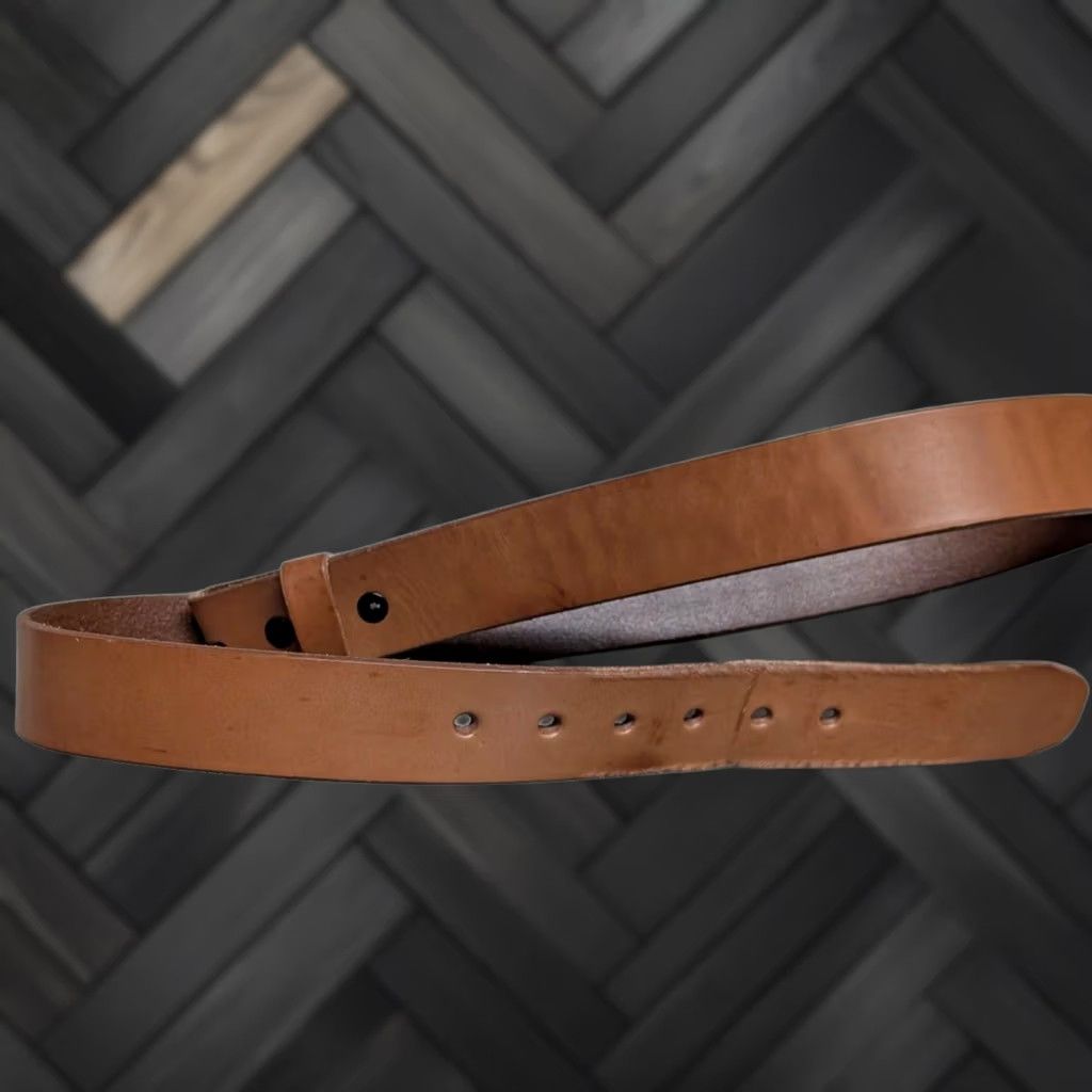 Vintage VINTAGE handcrafted belt Western Men 40 Cowboy brown leather full grain cowhide 1-1/2" width Size 40 - 1 Thumbnail