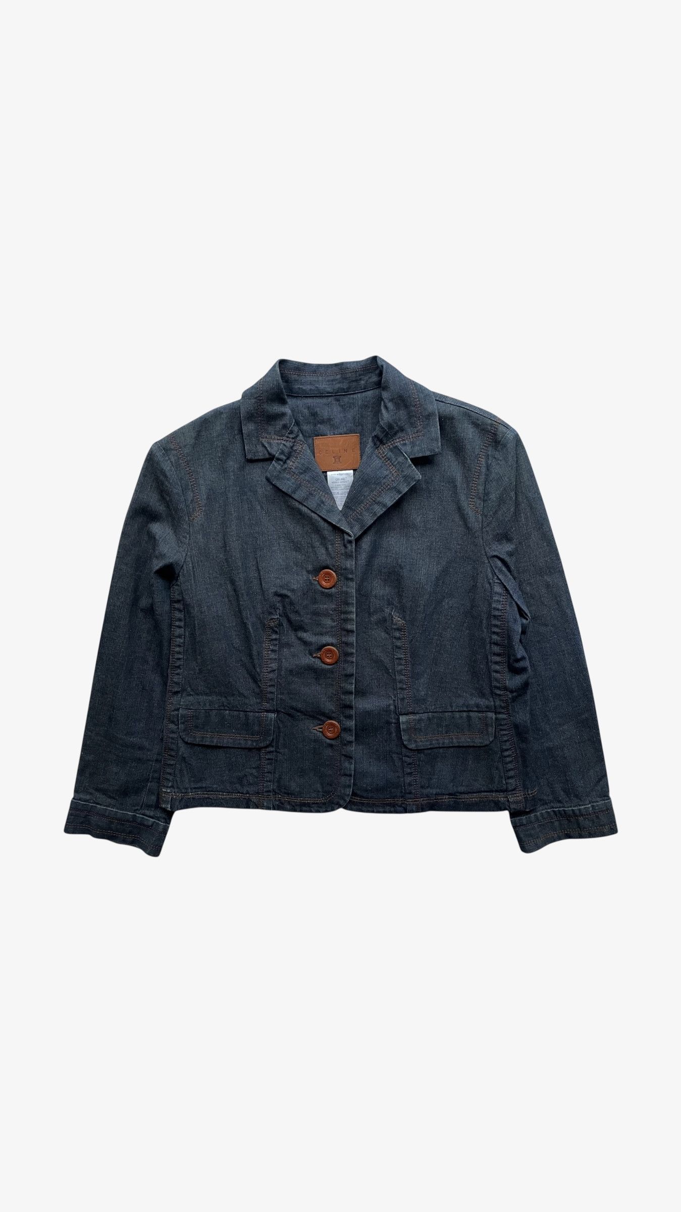 Celine Vintage Y2K Women's Celine Blue Denim Jacket Size S / US 4 / IT 40 - 1 Thumbnail