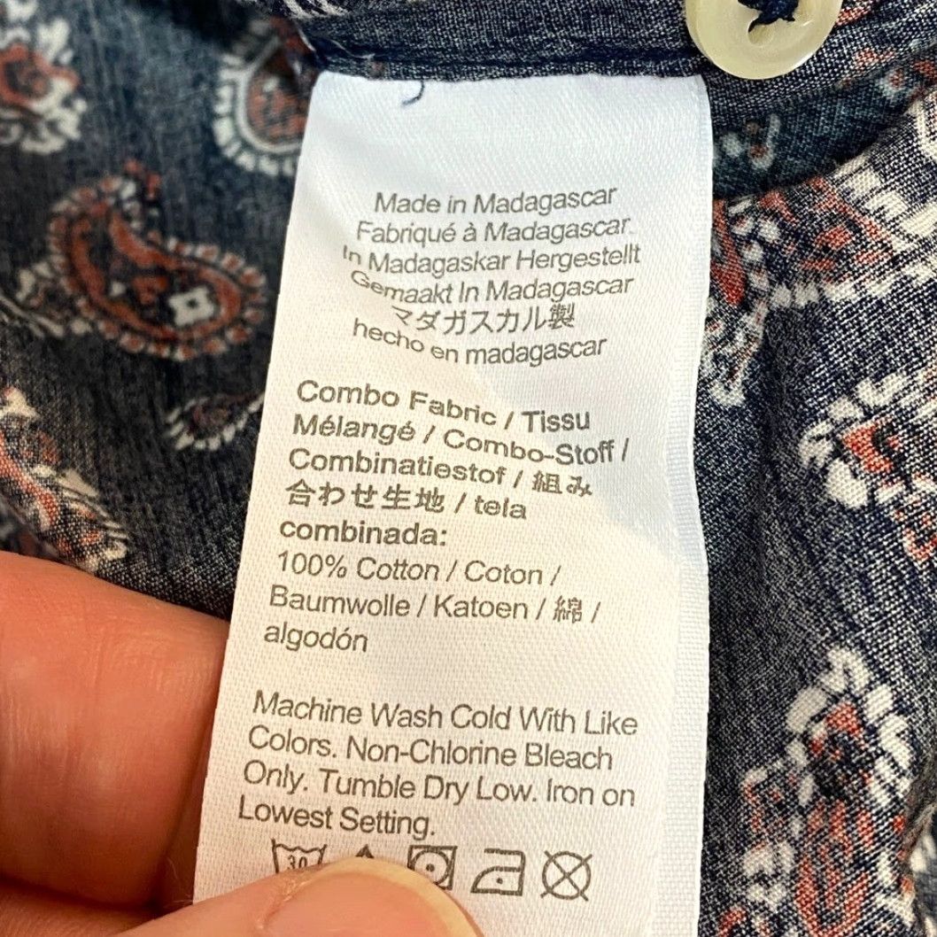 J.Crew J.Crew Shirt Mens Medium Paisley Classic Button-Up Secret Wash Long Sleeve Blue Button-Down Collared Cotton Shirt Mens Fashion Size US M / EU 48-50 / 2 - 4 Thumbnail