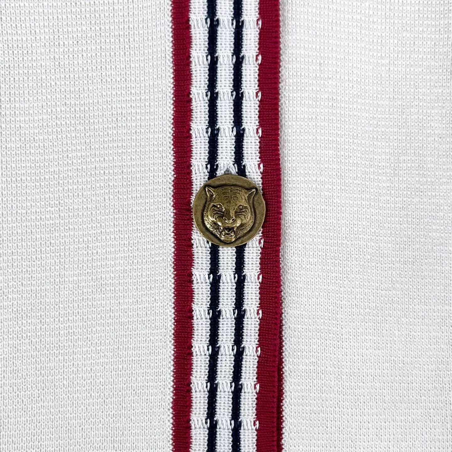 Gucci Gucci Beige Stripe Ceramic Buckle Cardigan Size US M / EU 48-50 / 2 - 4 Thumbnail