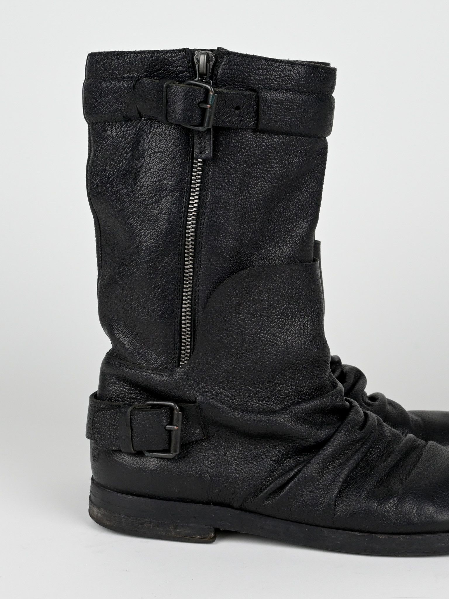 Marsell Stacked Leather Moto Boots Size US 7 / EU 40 - 12 Thumbnail