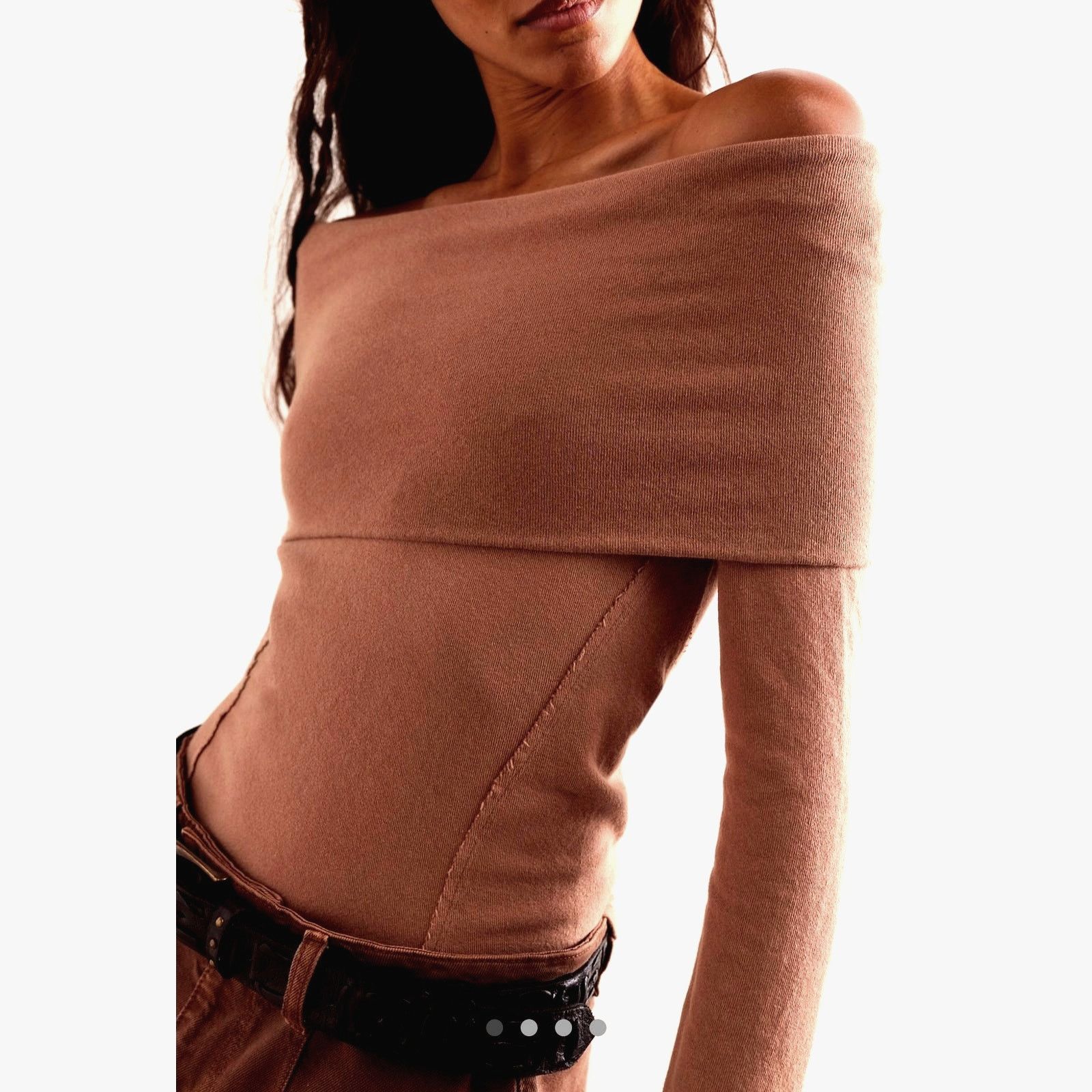 Free People Free People Iris Layering Top Cafe Latte Size M Size M / US 6-8 / IT 42-44 - 3 Thumbnail