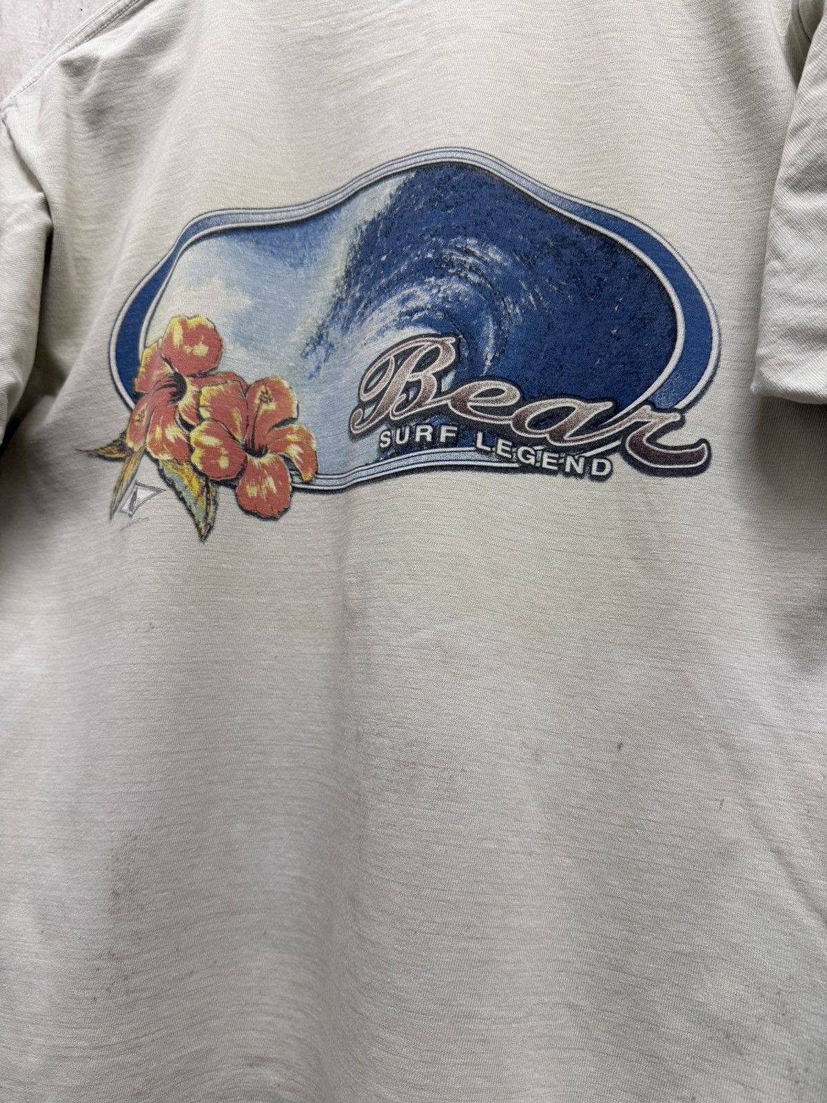 Vintage 2000s Faded Bear Surf Legend Hawaiian Tees Size US M / EU 48-50 / 2 - 2 Thumbnail