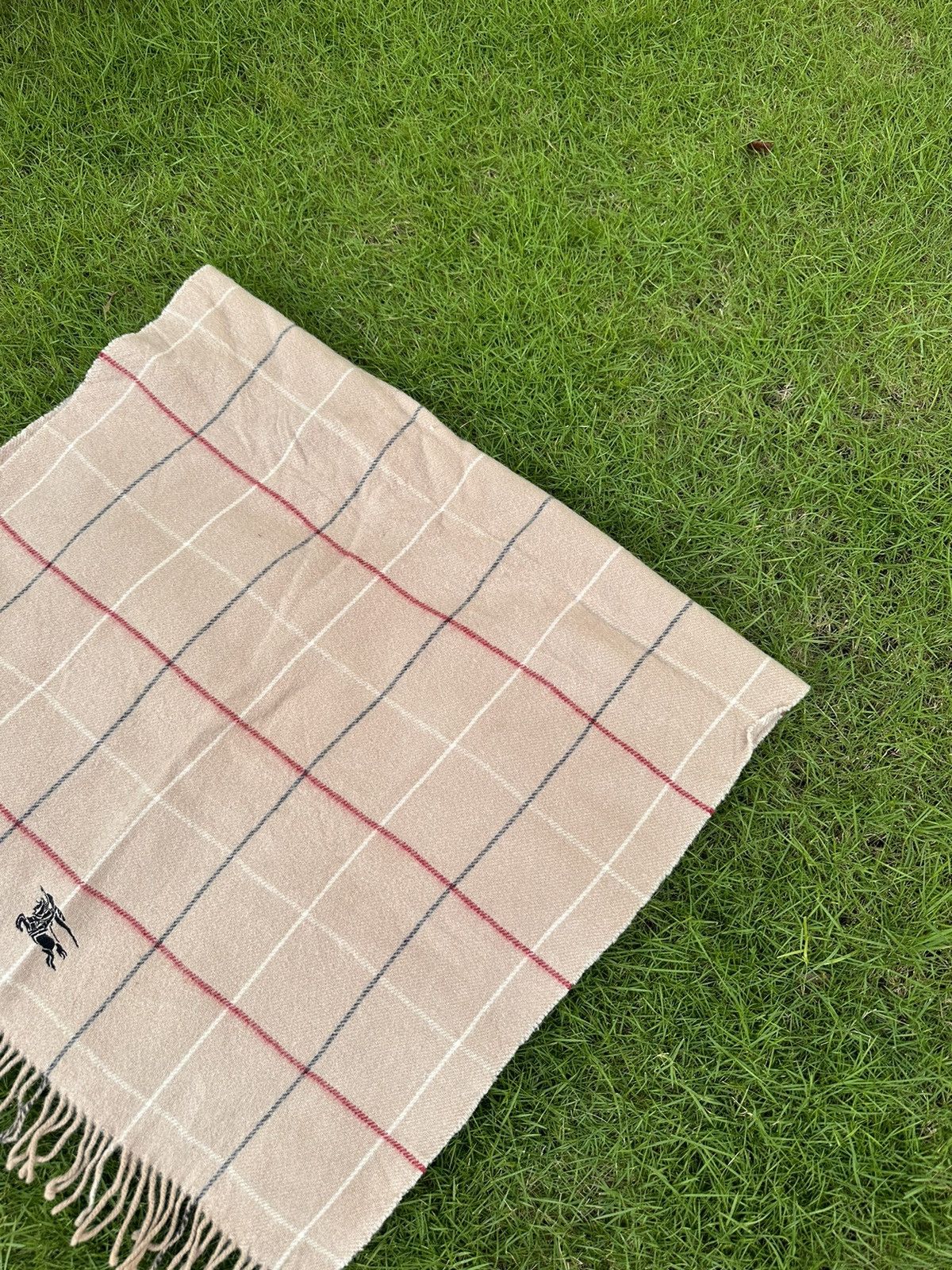 Burberry × Vintage BURBERRY VINTAGE BIG LOGO LUXURY SCARF Size ONE SIZE - 3 Thumbnail