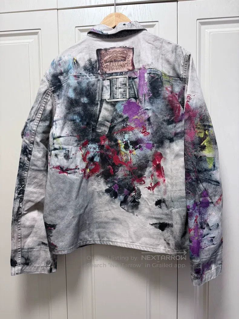 Acne Studios Acne Studios Painted Tie-Dye Vintage Design Denim Jacket Size US XL / EU 56 / 4 - 2 Thumbnail