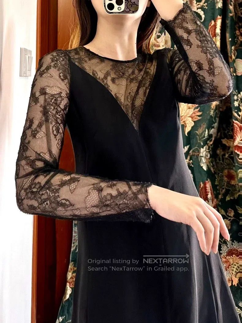Valentino Valentino Silk V-neck dress little black dress Size M / US 6-8 / IT 42-44 - 3 Thumbnail