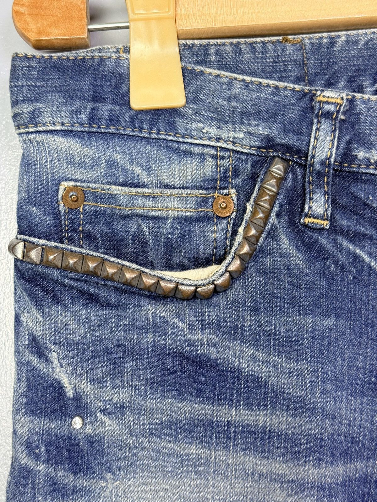 Hysteric Glamour Hysteric Glamour Studded Jogger Denim Pants Size 28" / US 6 / IT 42 - 4 Thumbnail